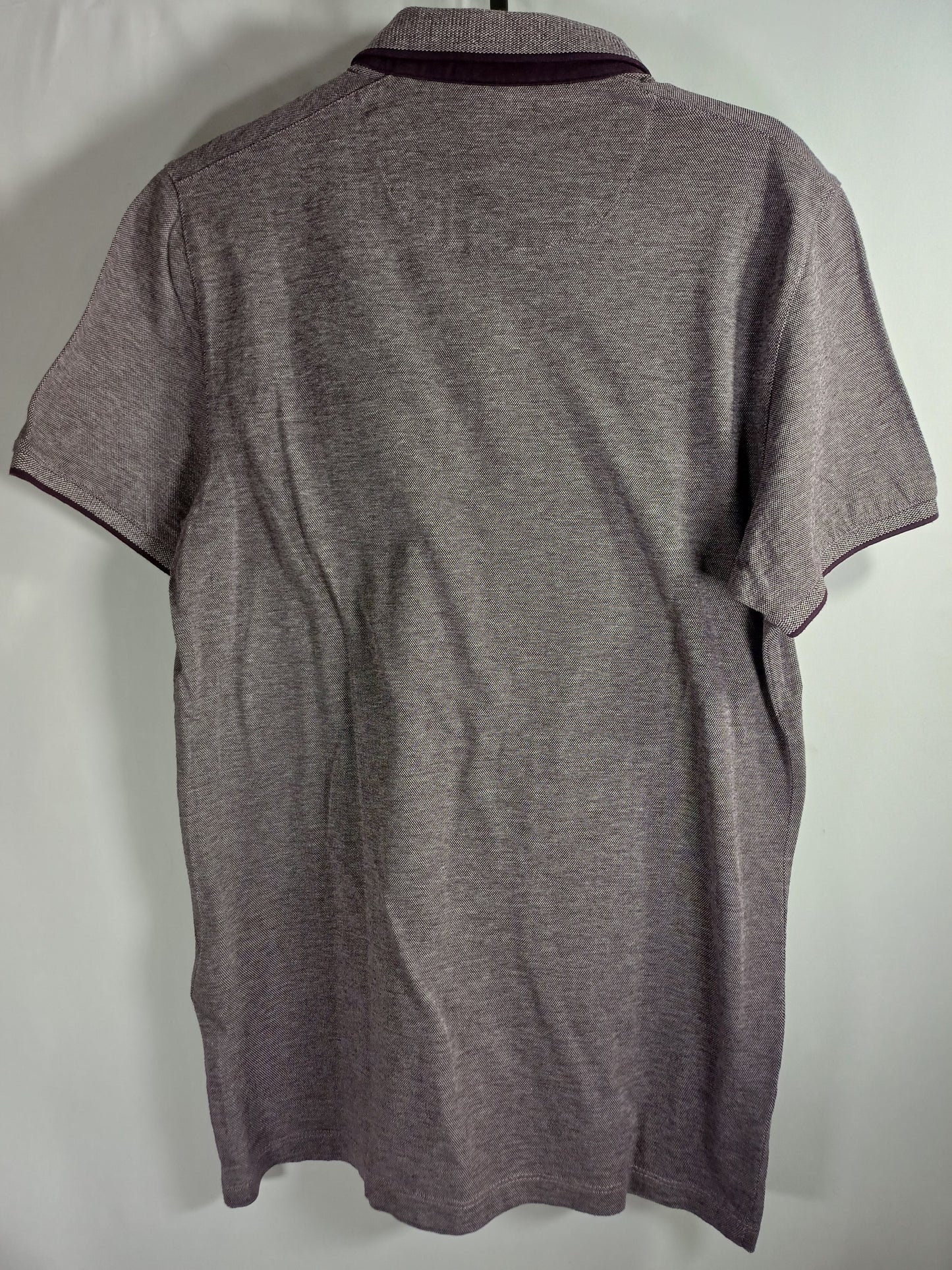 Women's Ted Baker Grey and Purple Polo Neck T-Shirt Size 2 / UK 10