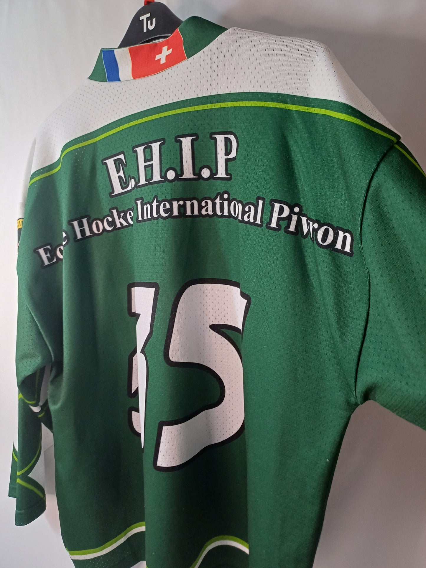 Men's Green & White Hockey Jersey