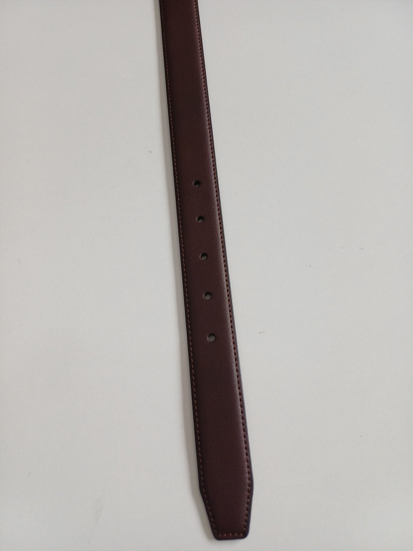 Peter Werth Coated Bonded Leather Dark Brown Belt 34 - Never Worn