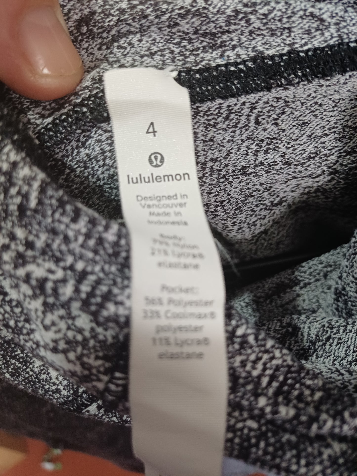 Lululemon Grey Marl Funnel Neck Pullover Size 4 (Approx 8-10) 18" PTP - Very Good Condition