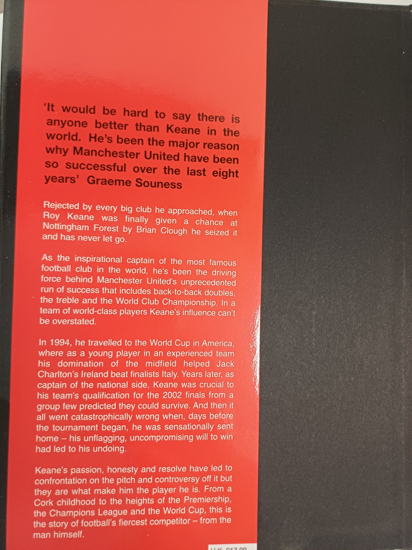 Roy Keane Autobiography Hardback - Good Used Condition