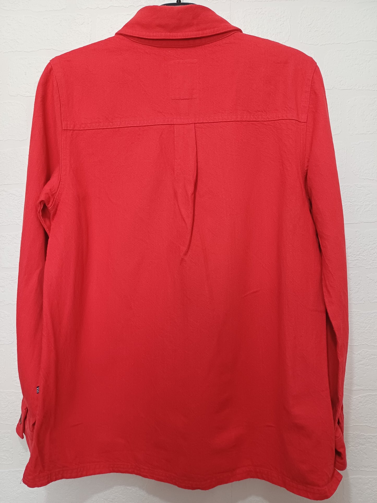 Joules Red Button Pullover Polo Top Size 10 20" PTP - Very Good Condition