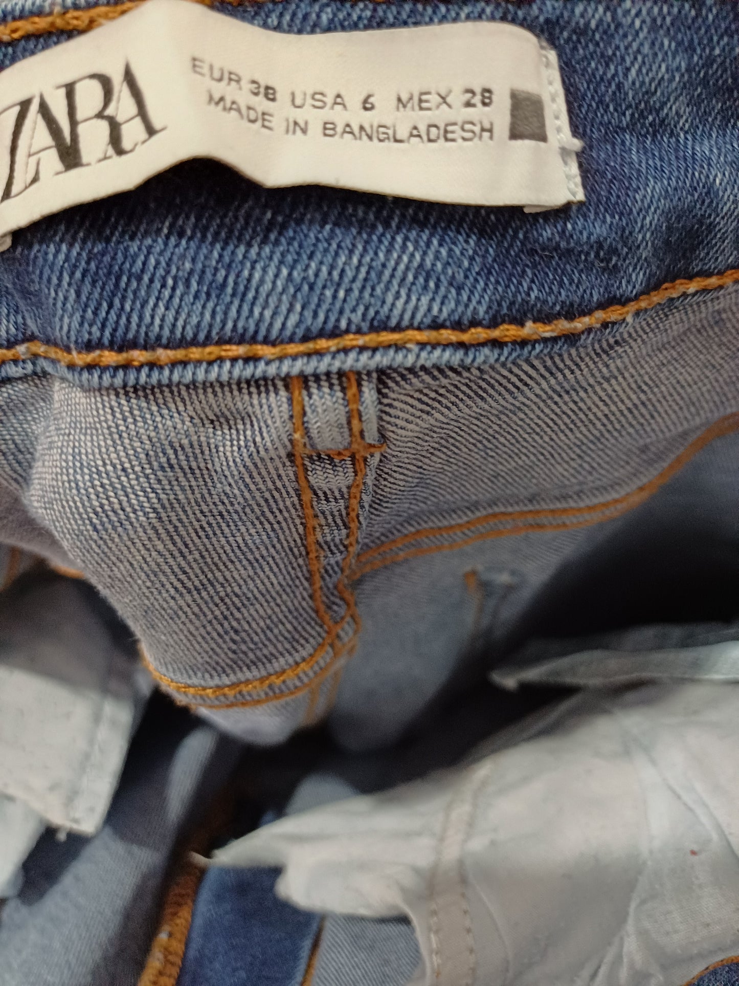 Zara Blue Skinny Stretch Jeans W28 L26 - Very Good Condition