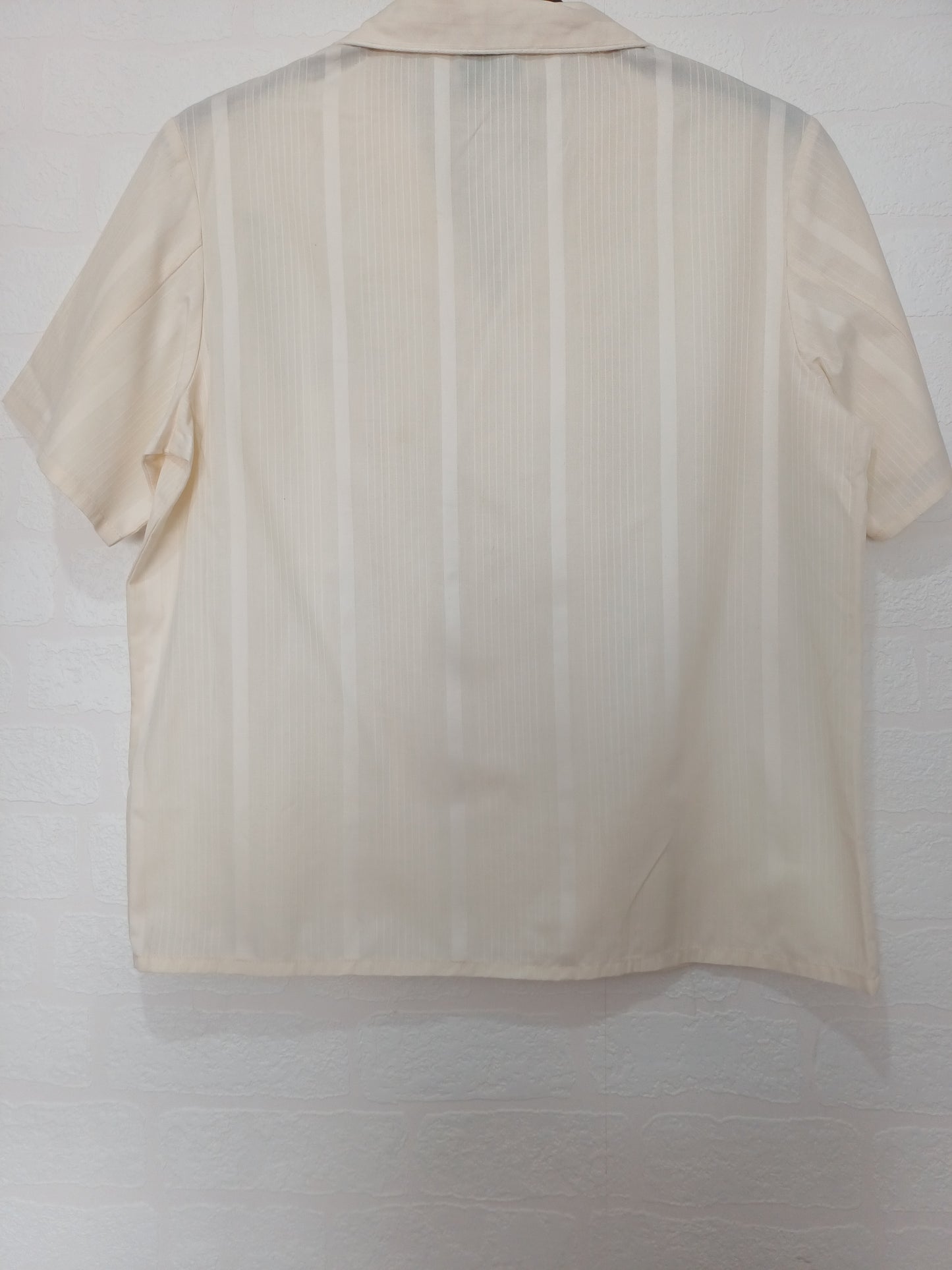 Canda Cream Vintage Blouse Small 21.5" PTP - Good Condition
