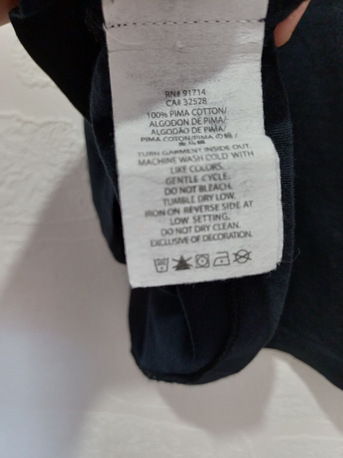 Armani Exchange Black Wing Graphic T-Shirt Large 22" PTP - Good Condition
