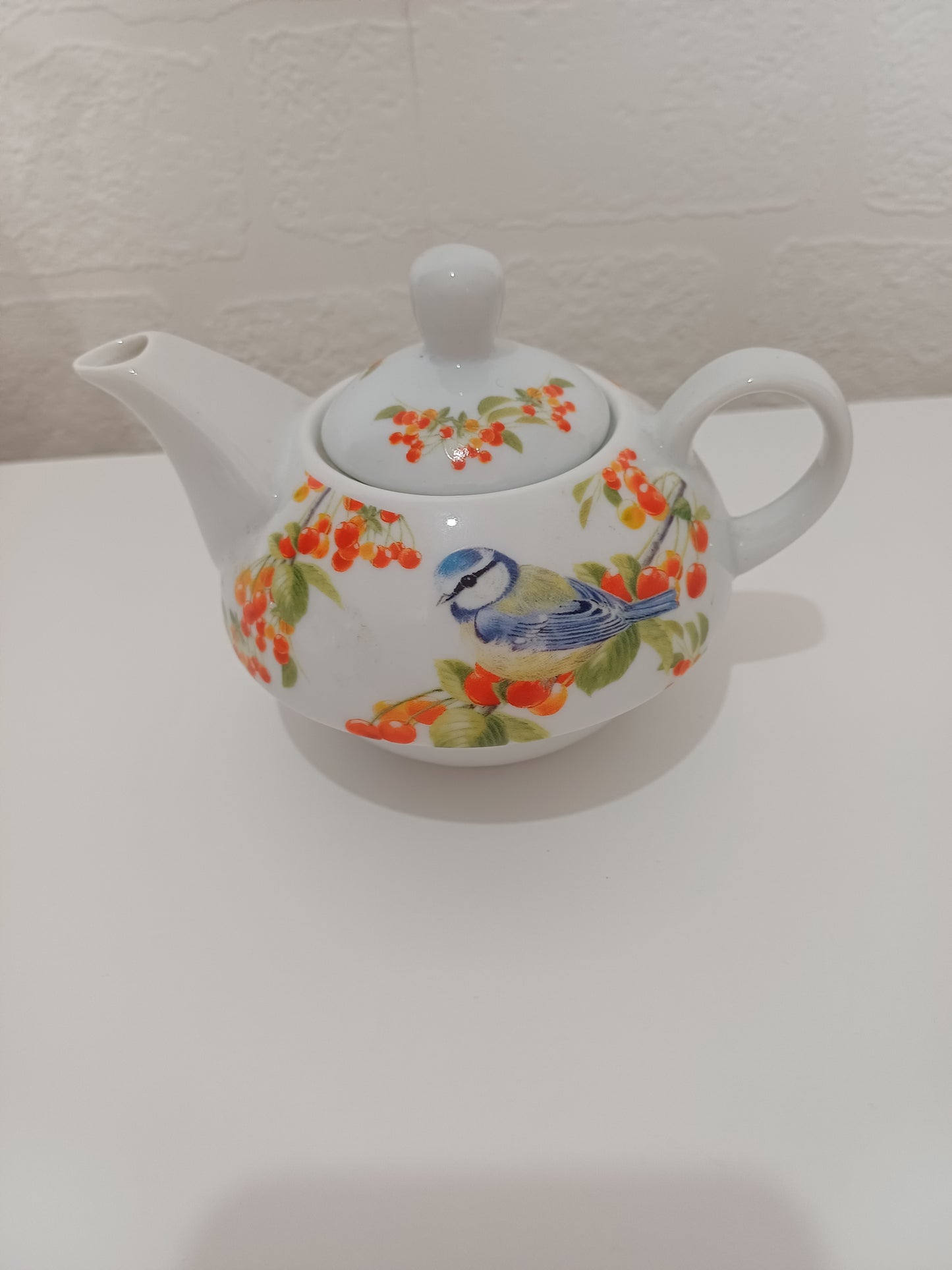 Otter House Colourful Bird and Berry Tea for One Set - Very Good Condition