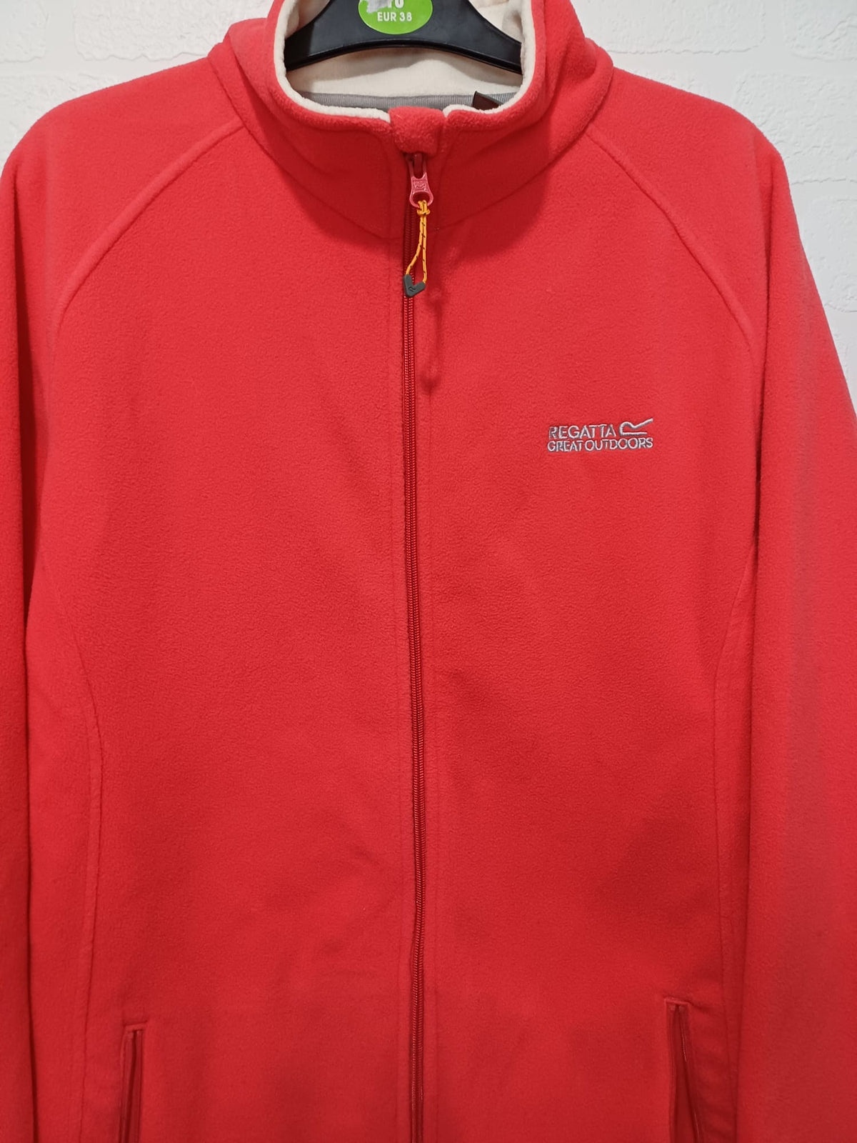 Women's Jacket Regatta Great Outdoors Red Full-Zip Fleece Size UK 14 Outdoor Walking