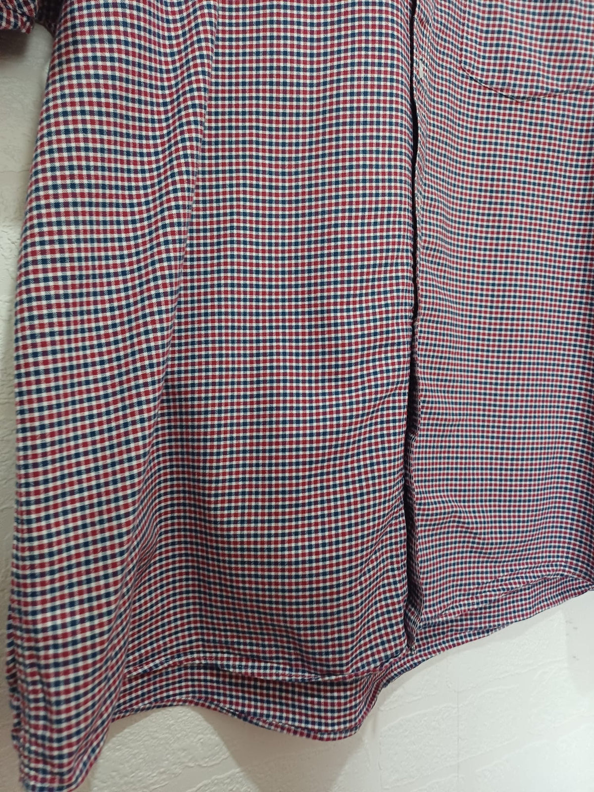 Men's Shirt Guinness Check Red Navy Short Sleeve Size 3XL Very Good Condition