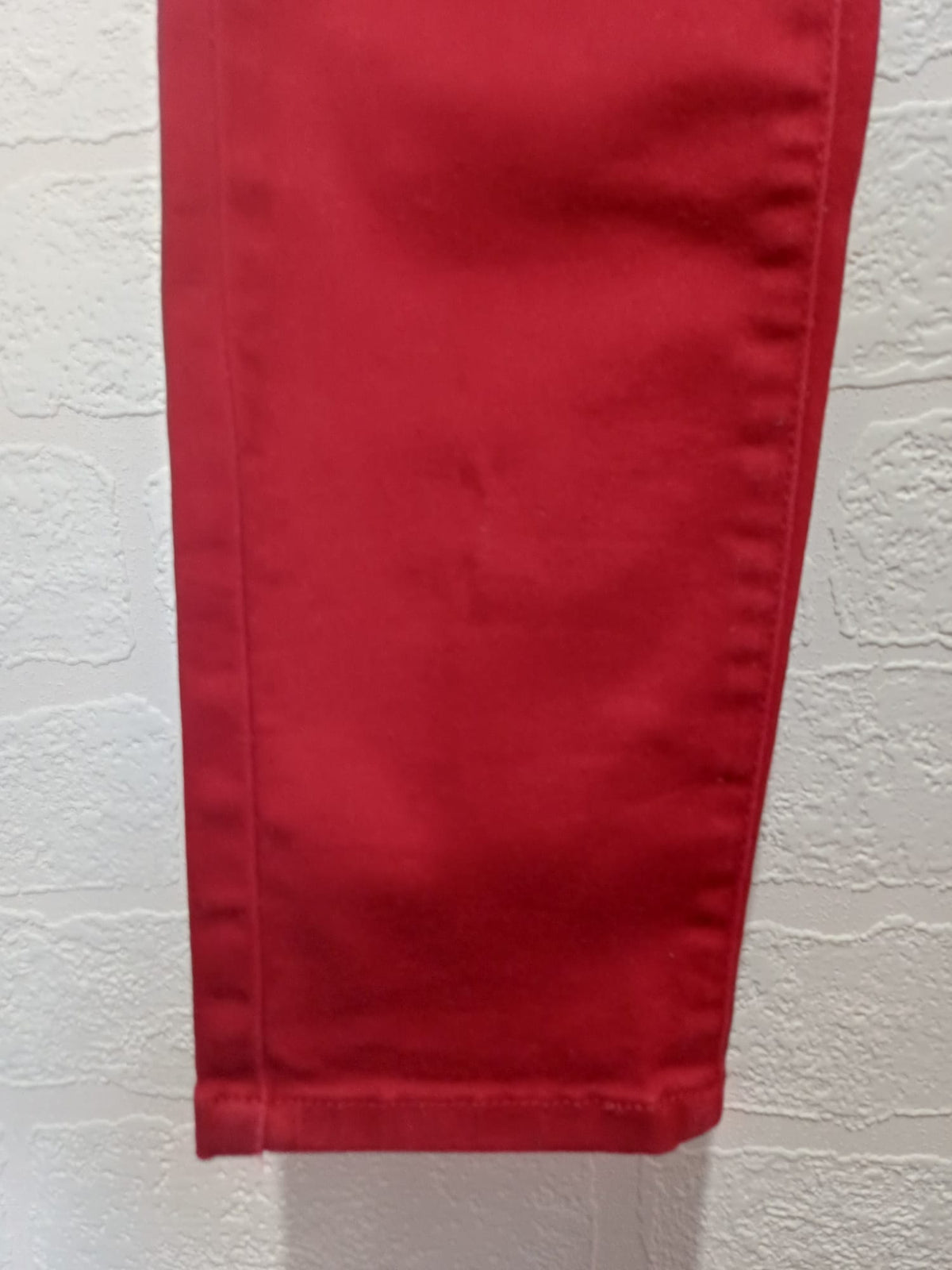 Women's Jeans NEXT Red 'The Biker' Zip Detail Skinny UK 10 Regular Very Good Condition