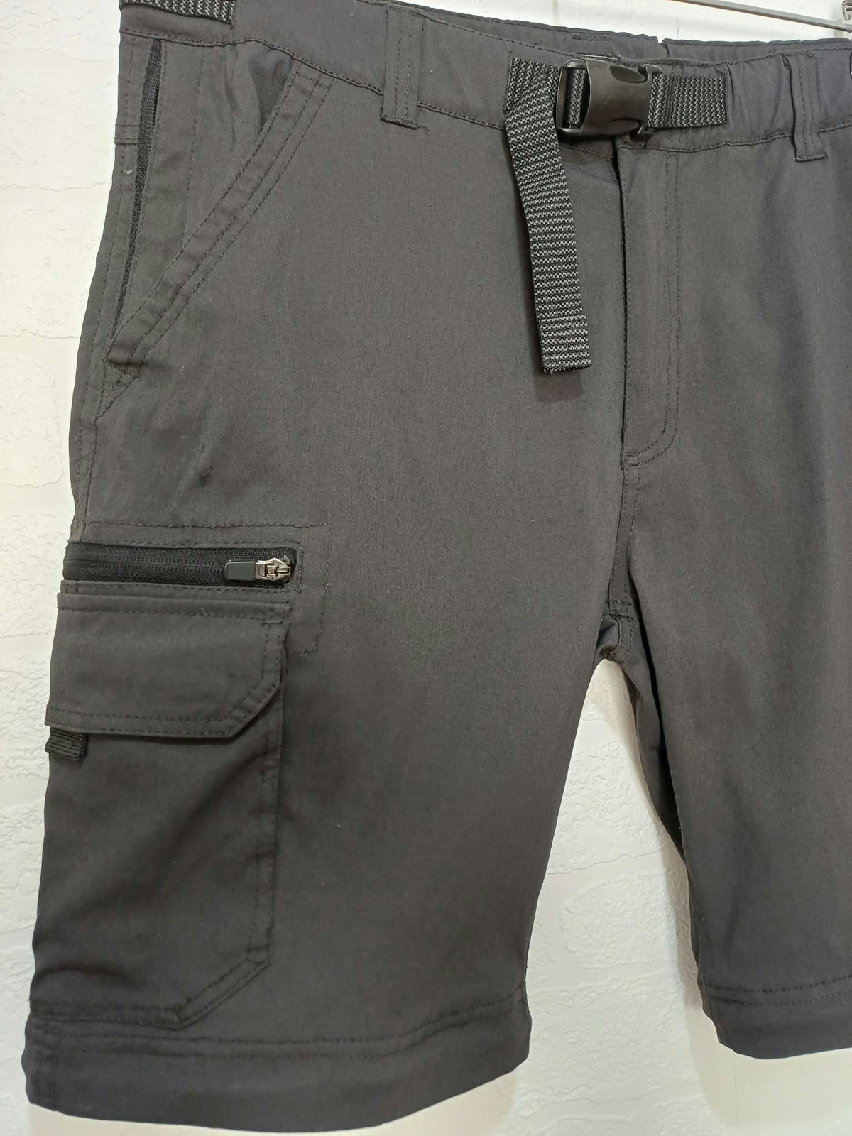 Men's Shorts BC Clothing Dark Grey Outdoor Hiking Cargo with Belt Size XL Very Good Condition
