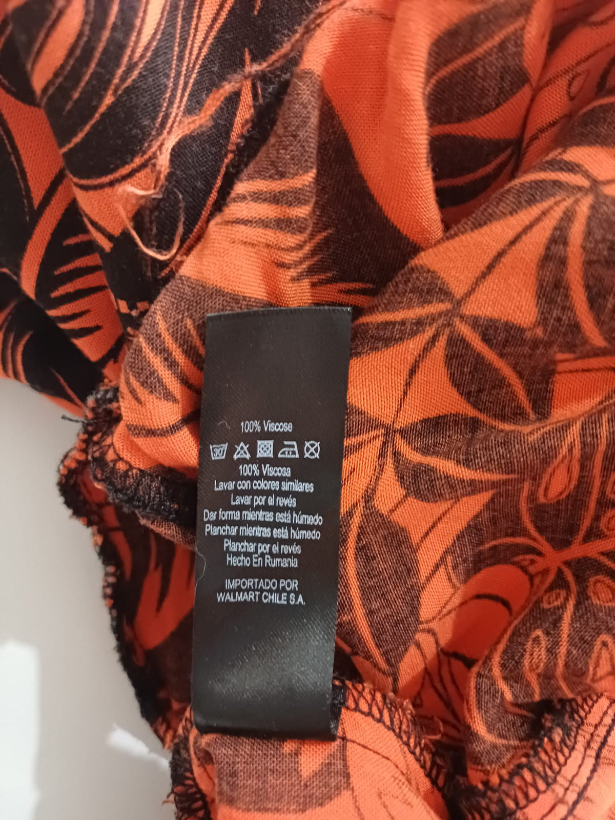 Women's Trousers George Orange Black Tropical Palm Leaf Print Wide Leg Plus Size UK 18 Very Good Condition