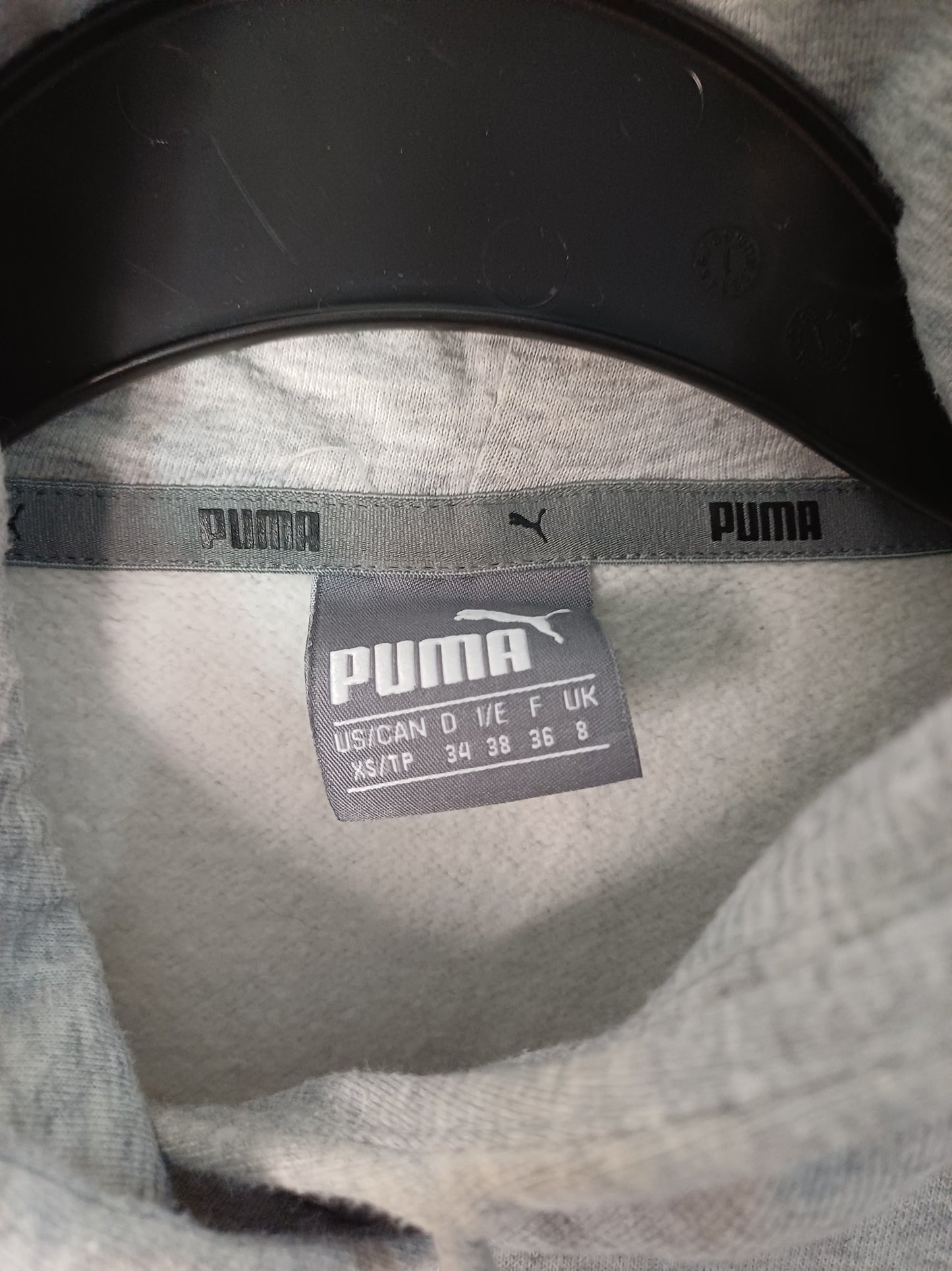 Puma Grey Hoodie UK 8 18" PTP - Very Good Condition