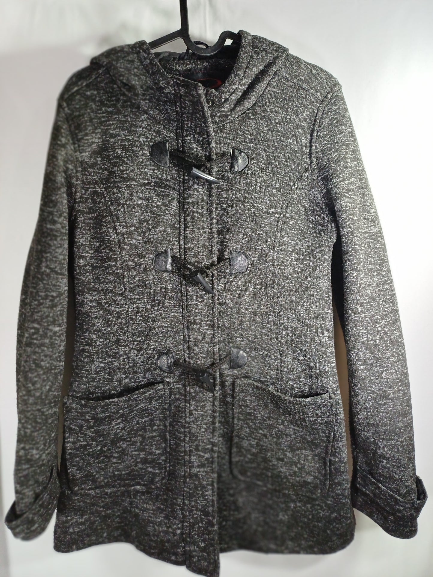 Yoki Women's Grey/Black Coat - Size L