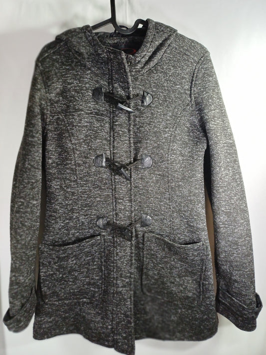Yoki Women's Grey/Black Coat - Size L