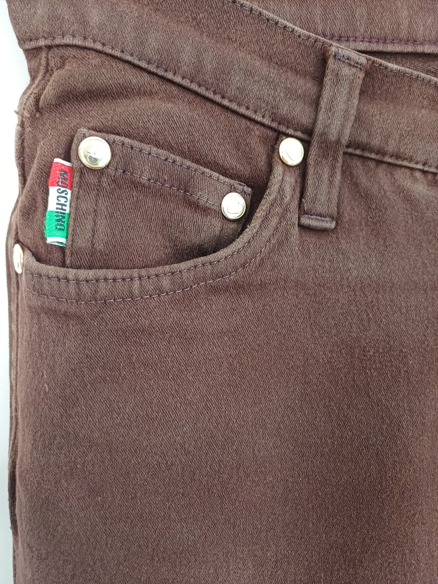 Moschino Women's Brown Jeans - W22 (Stretches to 28) L25 - Tag 28 - Good Condition