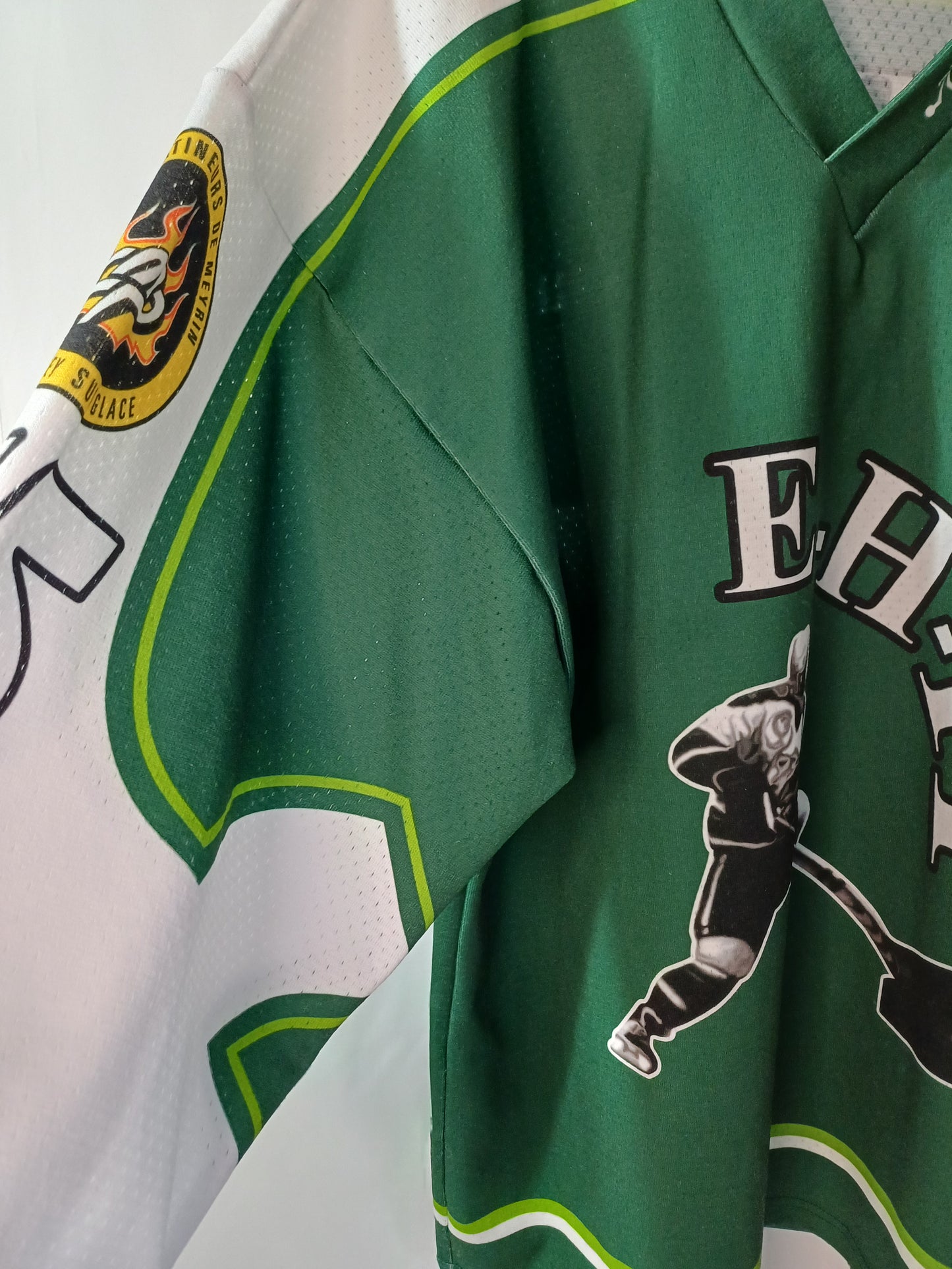 Men's Green & White Hockey Jersey