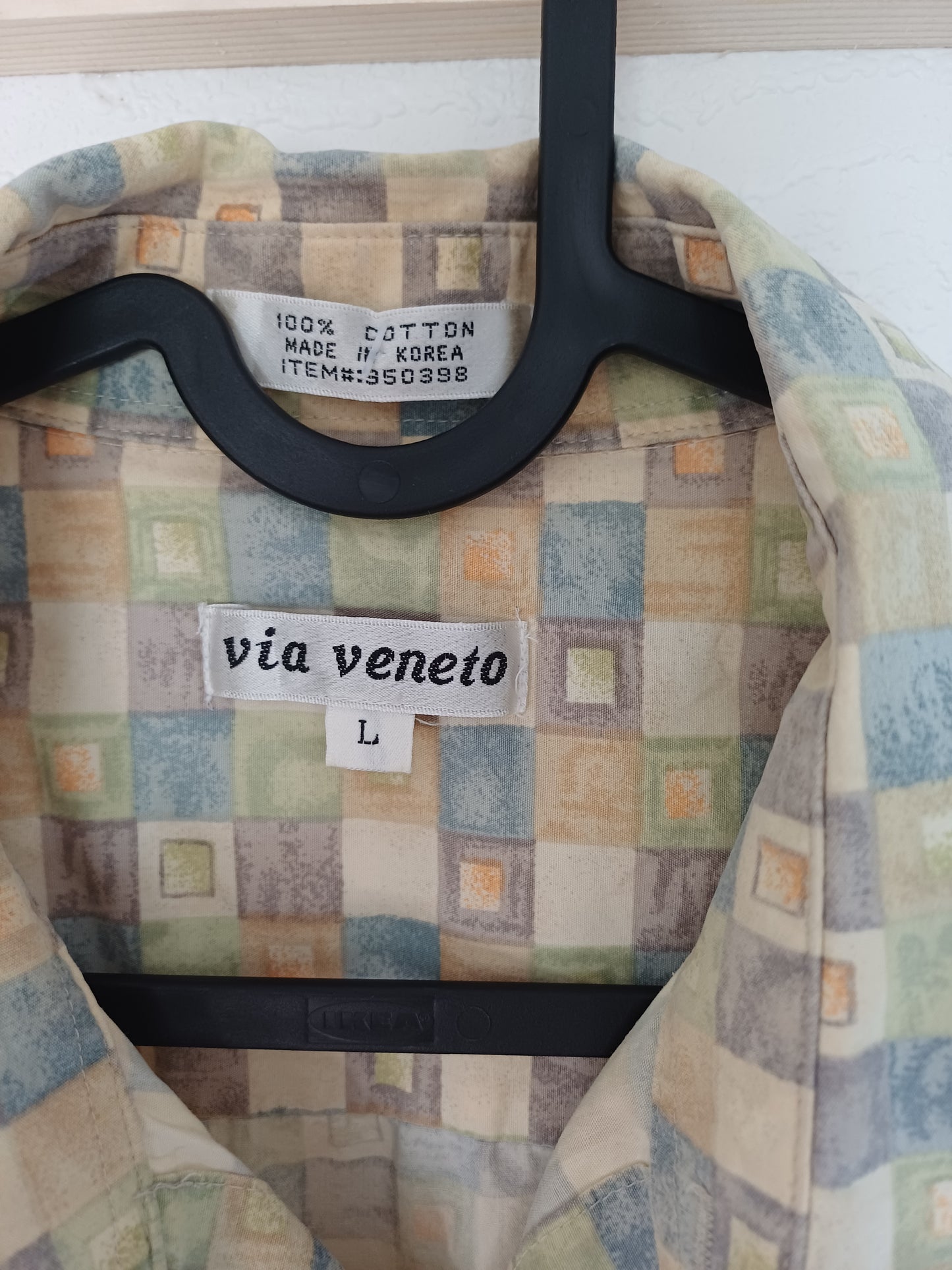 Via Veneto Multicolour Check Shirt Large 24" PTP - Very Good Condition