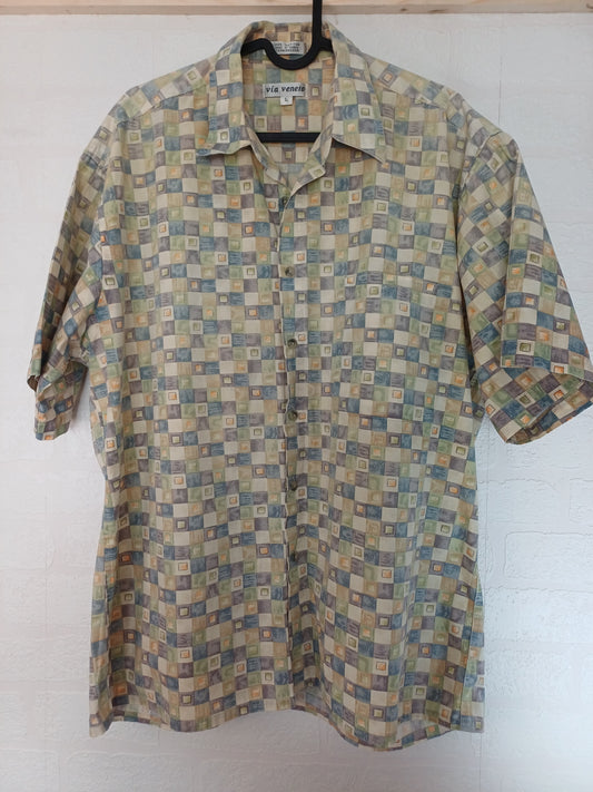 Via Veneto Multicolour Check Shirt Large 24" PTP - Very Good Condition