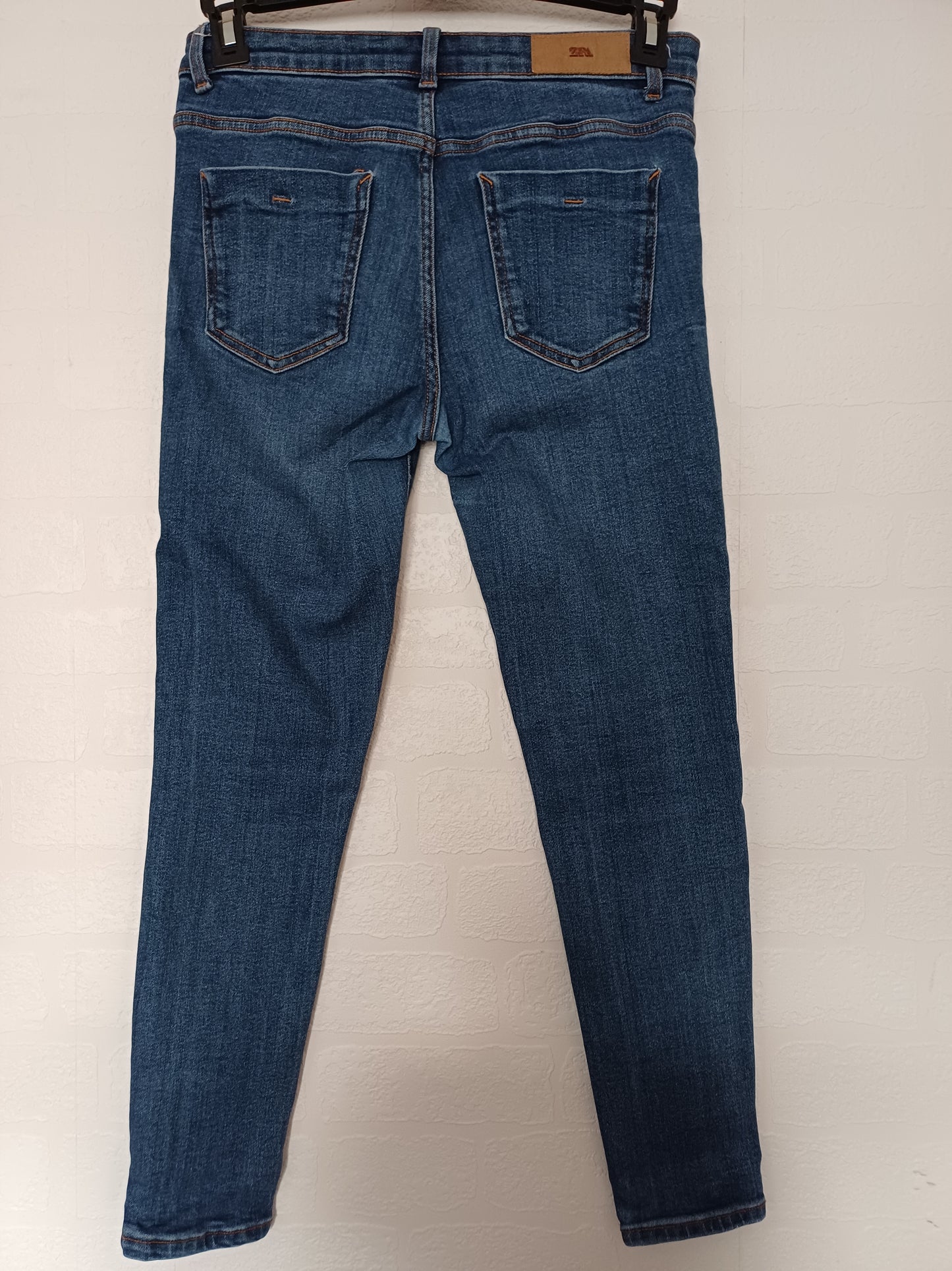Zara Women's Skinny Jeans 30W 26L Size 10 Stretch Denim Mid-Rise - Good Condition
