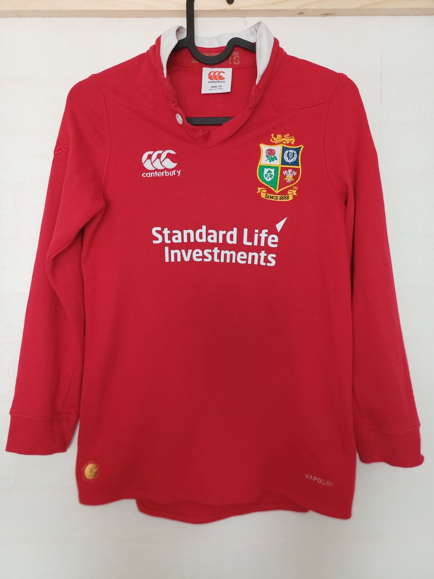 Canterbury British & Irish Lions Red Vodafone Rugby Shirt Large 23" PTP - Good Condition