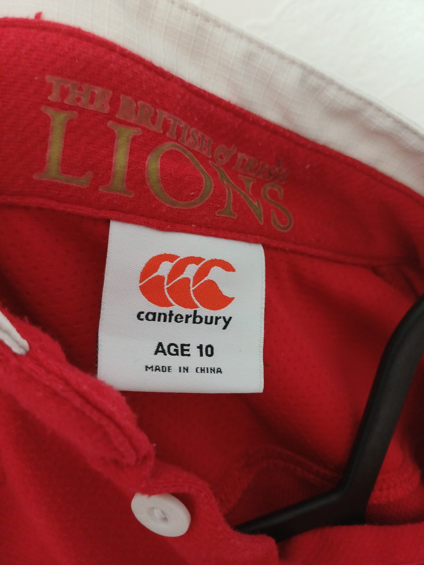 Canterbury British & Irish Lions Red Vodafone Rugby Shirt Large 23" PTP - Good Condition