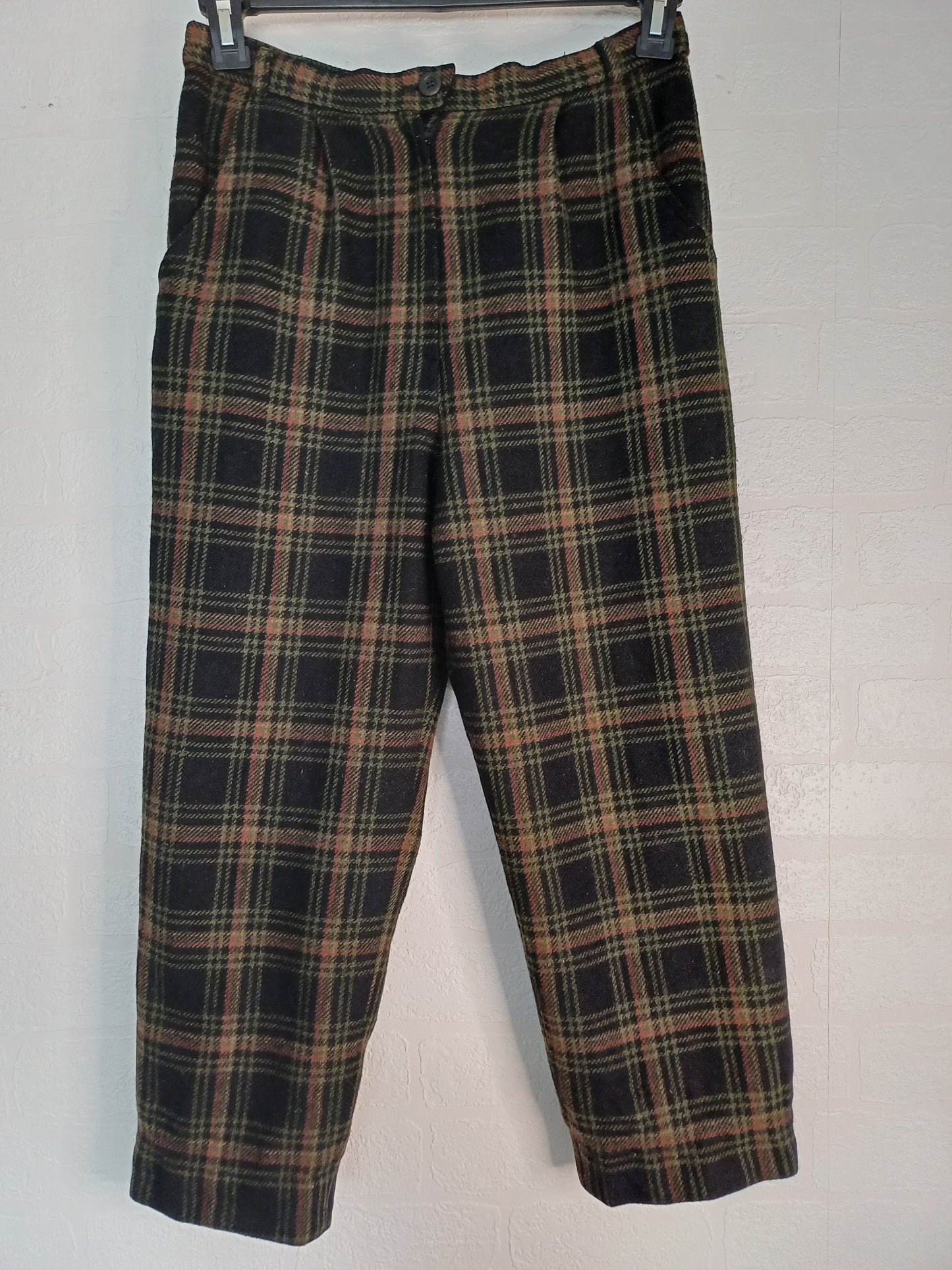 Women's Vintage Tartan Check Trousers – Fleece Feel