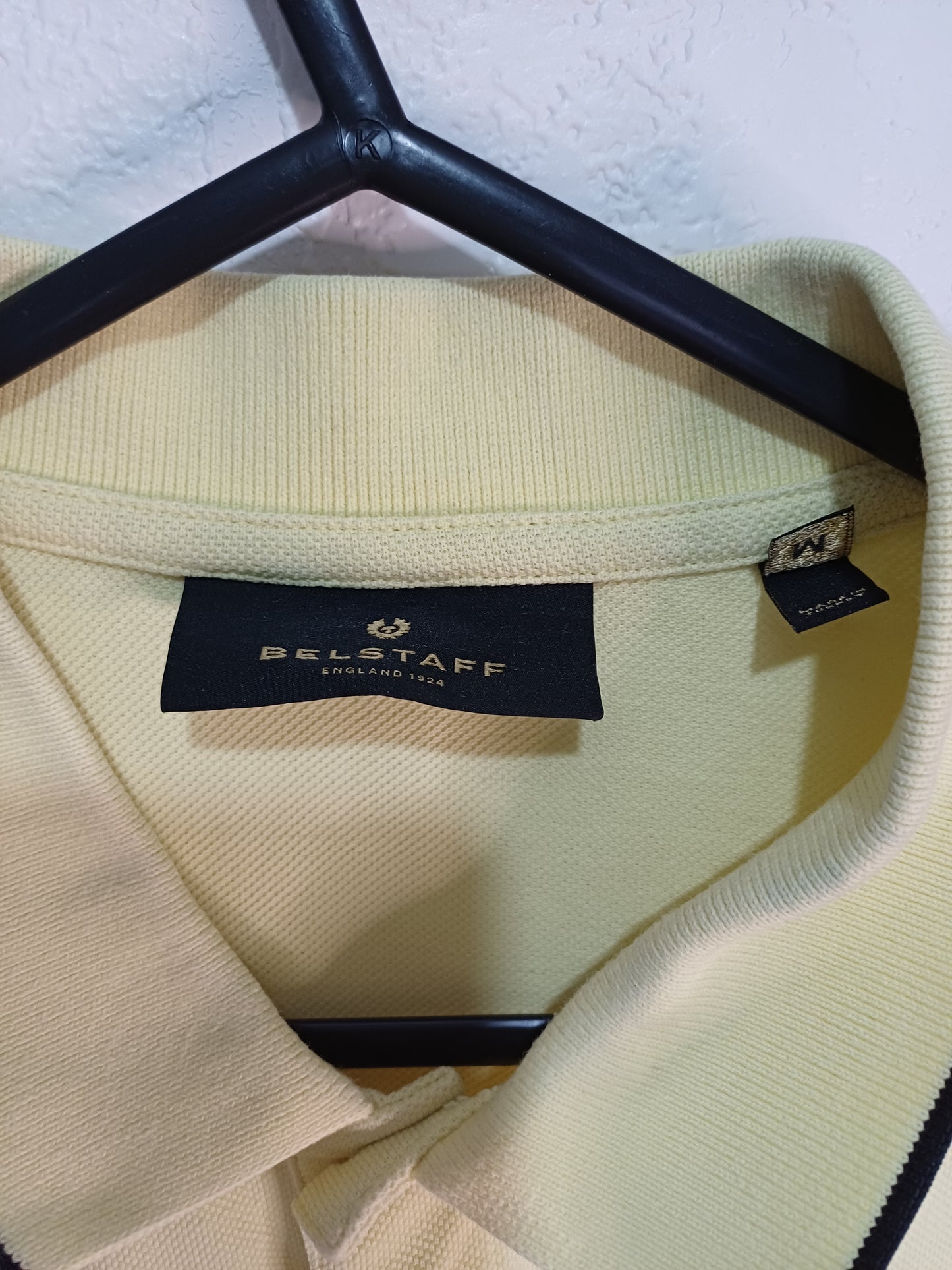 Belstaff Yellow Polo Shirt Medium 20" PTP - Imperfect Condition
