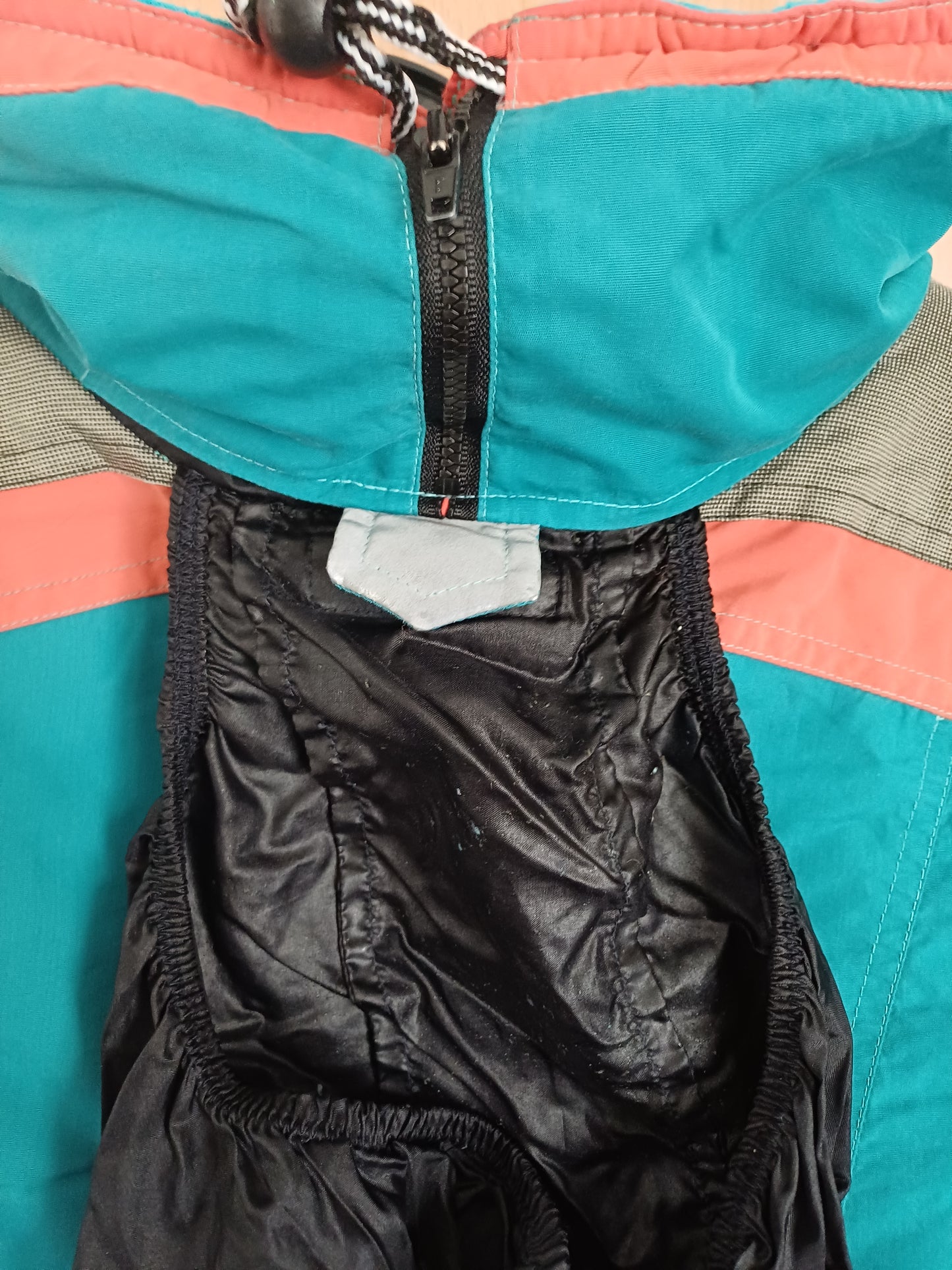 Men's Vintage 90s Ski Jacket – Green & Orange | XL