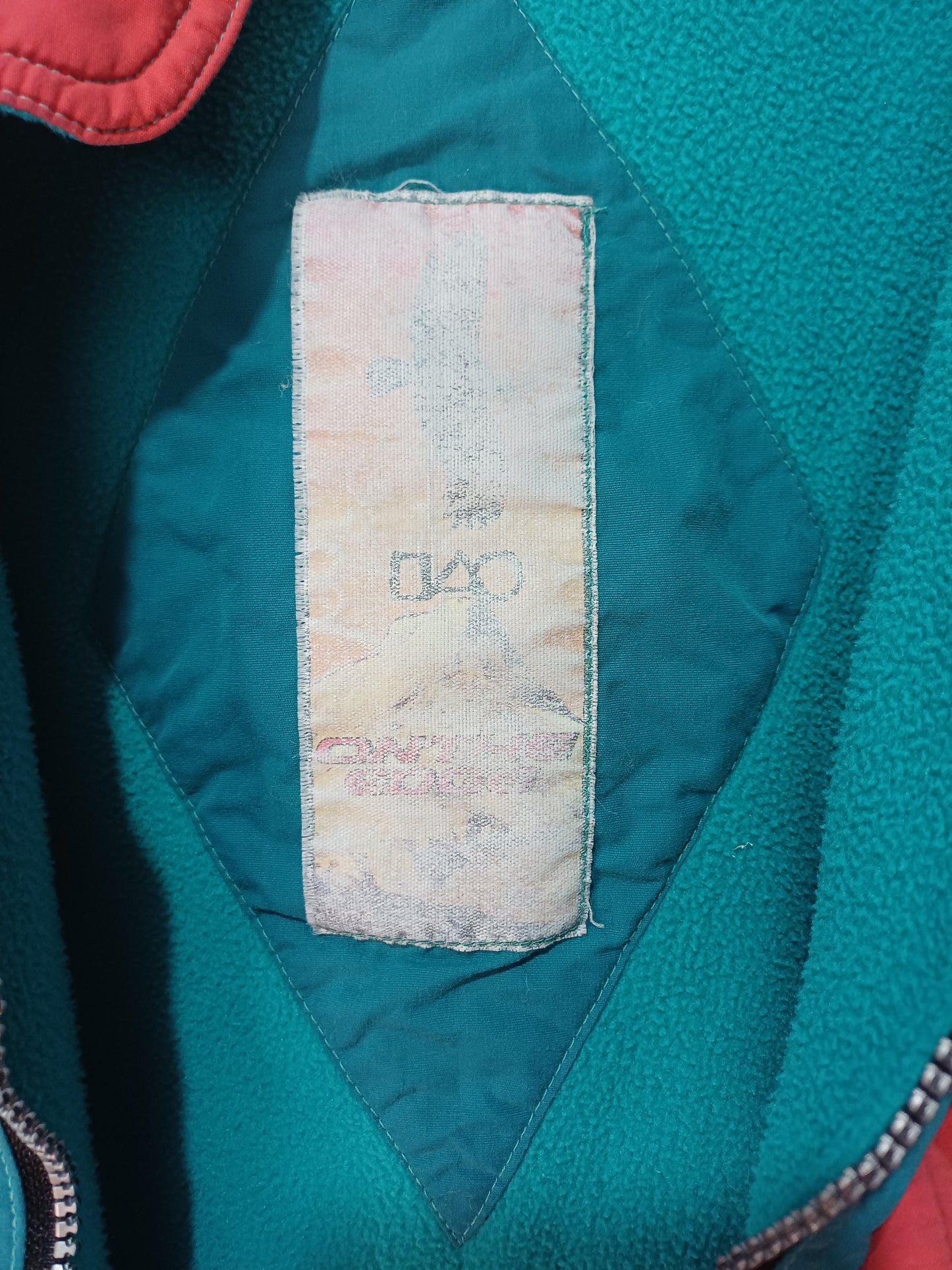 Men's Vintage 90s Ski Jacket – Green & Orange | XL
