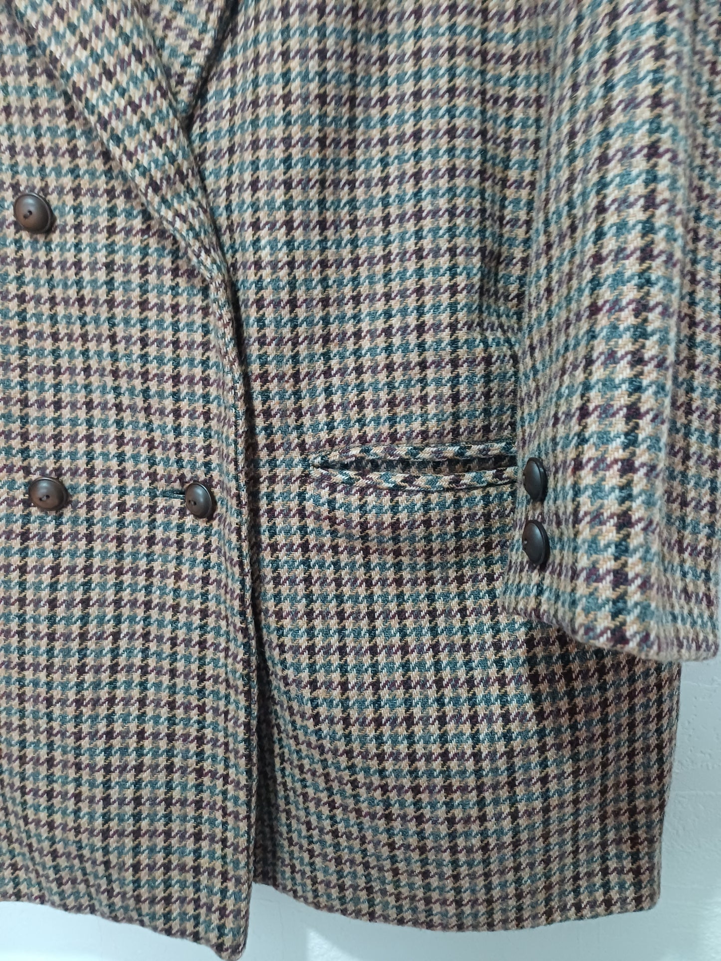 Men's Vintage Tweed Blazer – Brown Houndstooth | Approx M/L