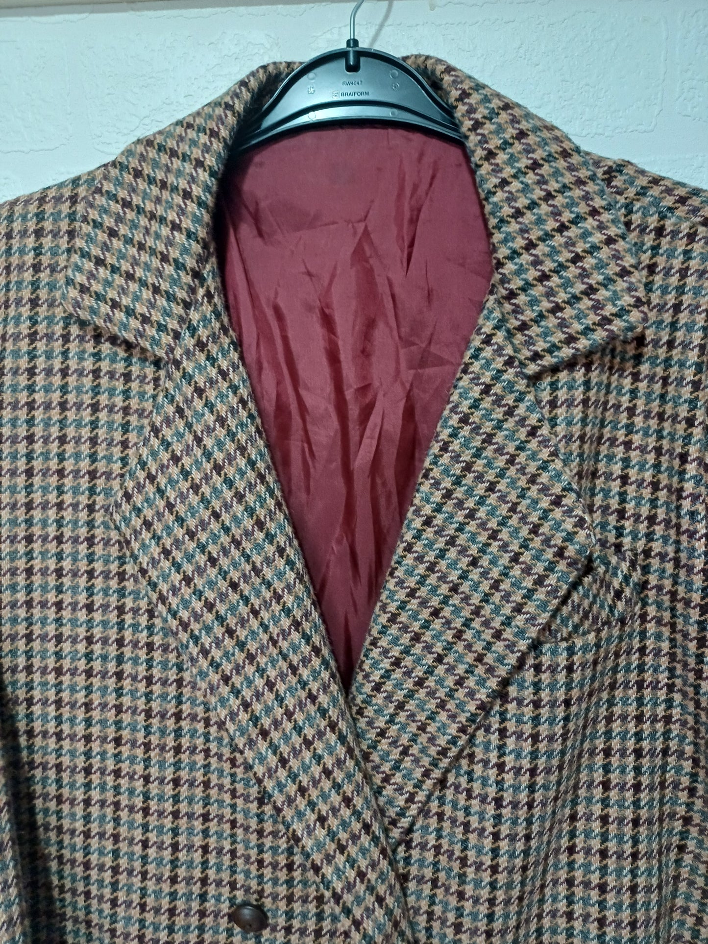 Men's Vintage Tweed Blazer – Brown Houndstooth | Approx M/L
