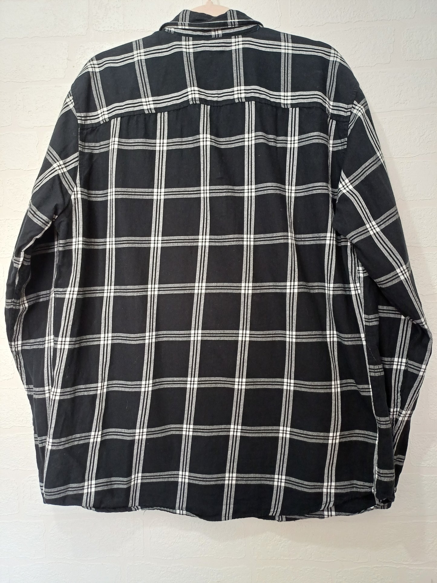 Jack & Jones Black & White Checked Shirt - Size L