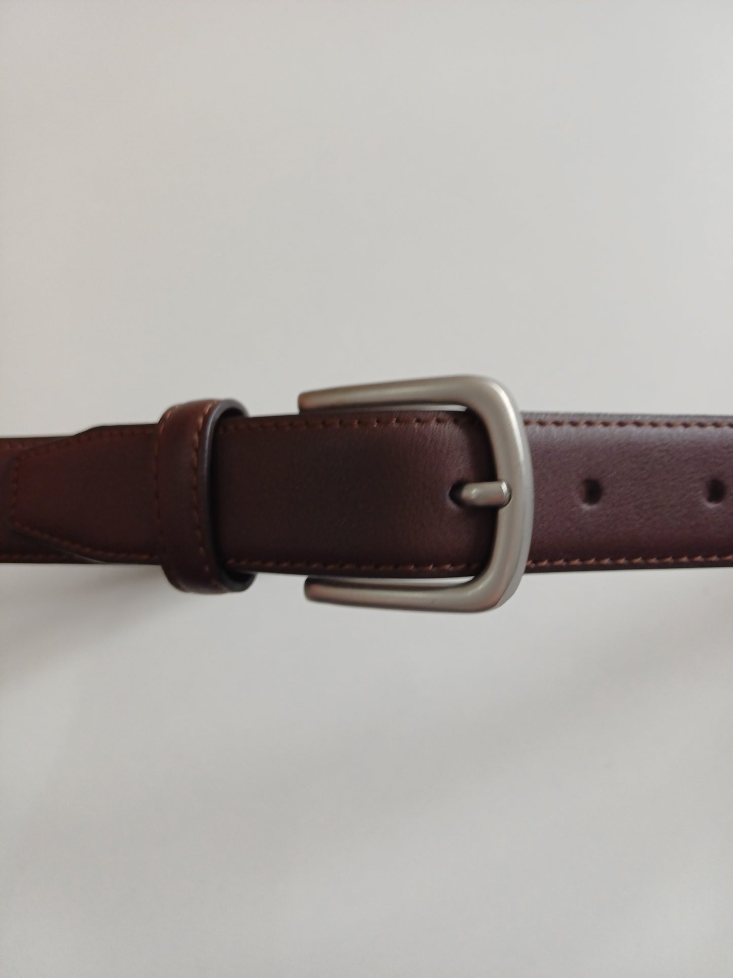 Peter Werth Coated Bonded Leather Dark Brown Belt 34 - Never Worn