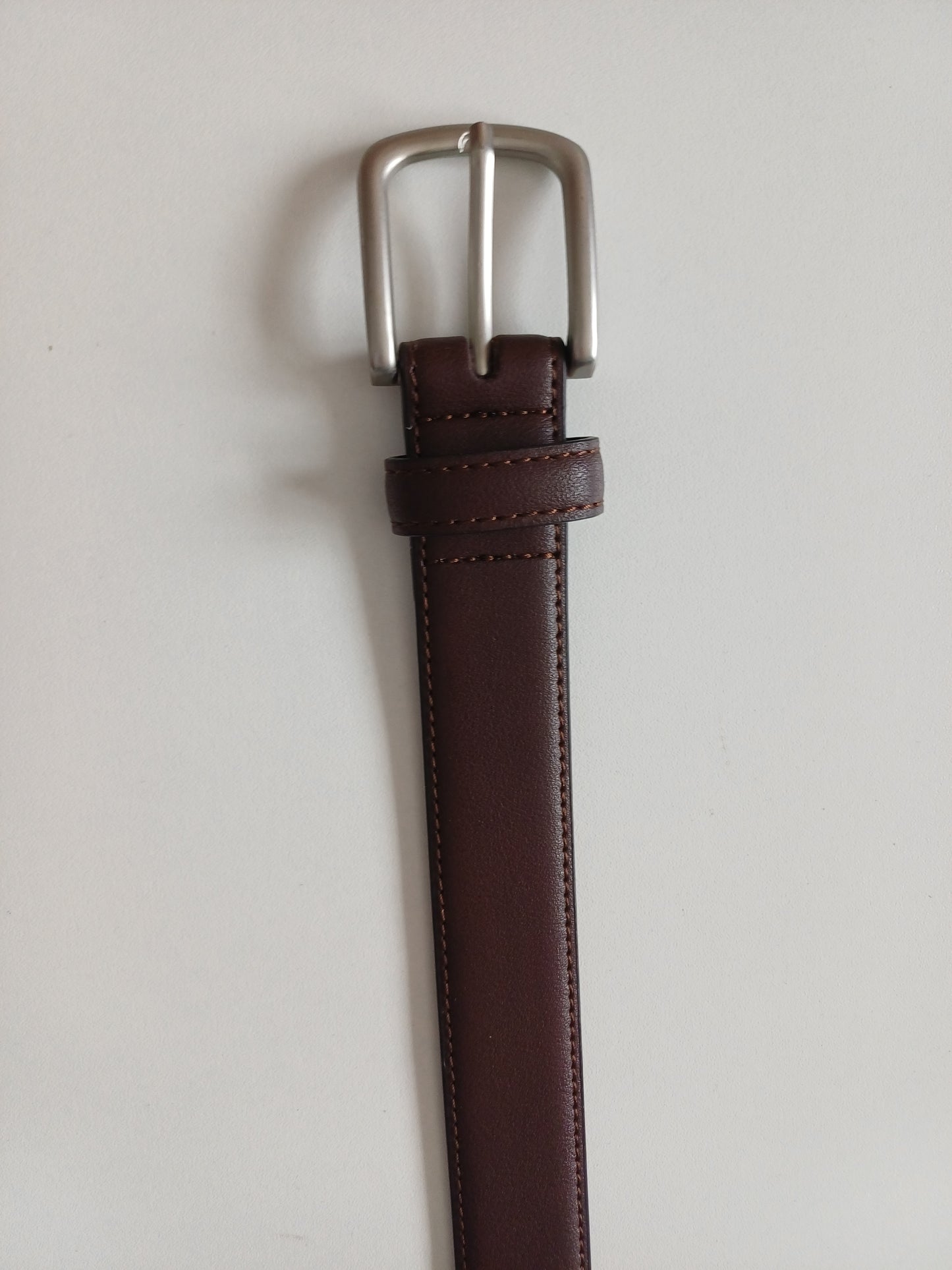Peter Werth Coated Bonded Leather Dark Brown Belt 34 - Never Worn