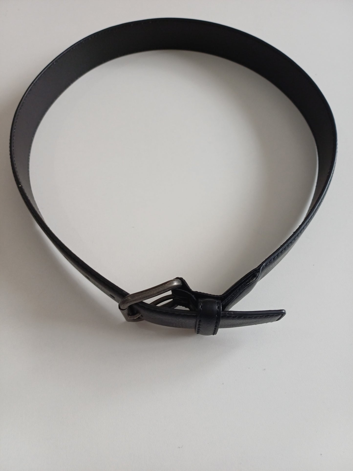 Peter Werth Coated Bonded Leather Black Belt