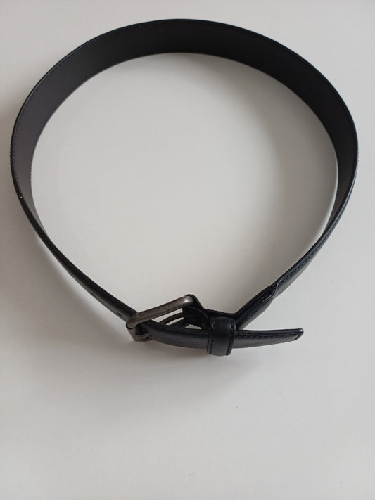 Peter Werth Coated Bonded Leather Black Belt
