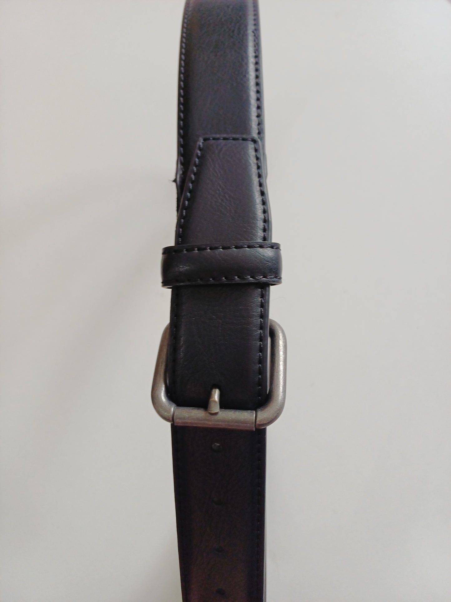 Peter Werth Coated Bonded Leather Black Belt