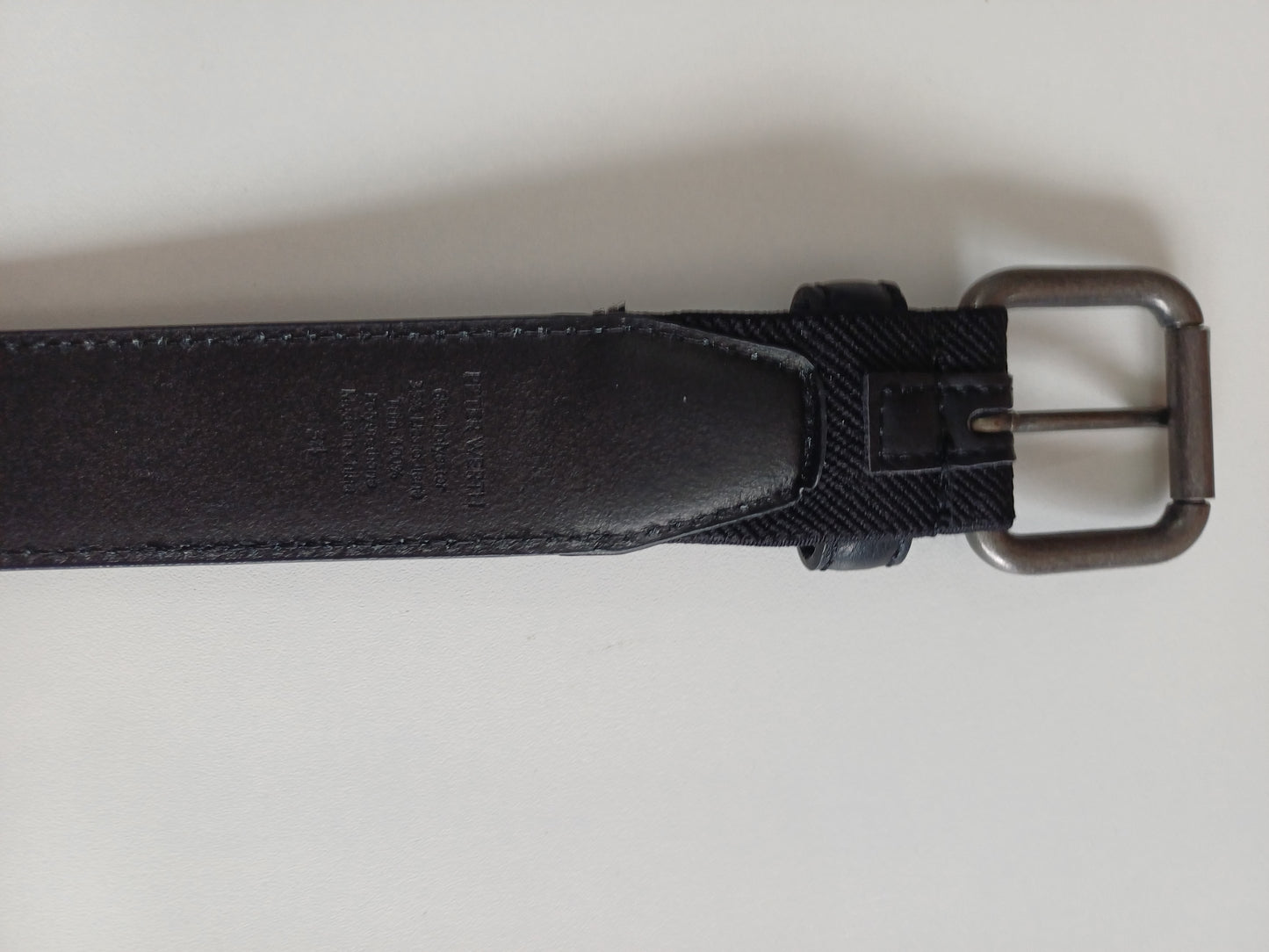 Peter Werth Coated Bonded Leather Black Belt