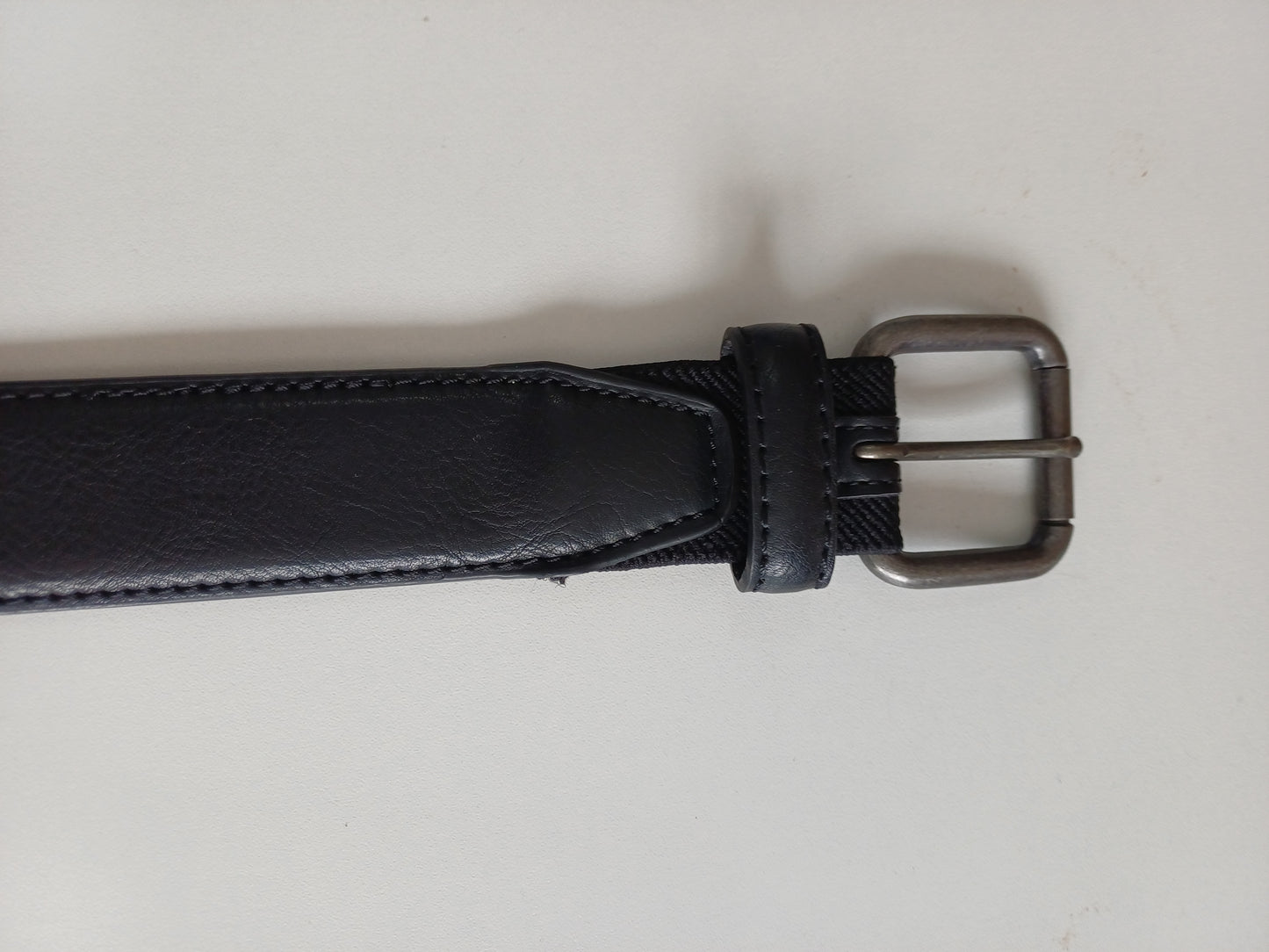 Peter Werth Coated Bonded Leather Black Belt