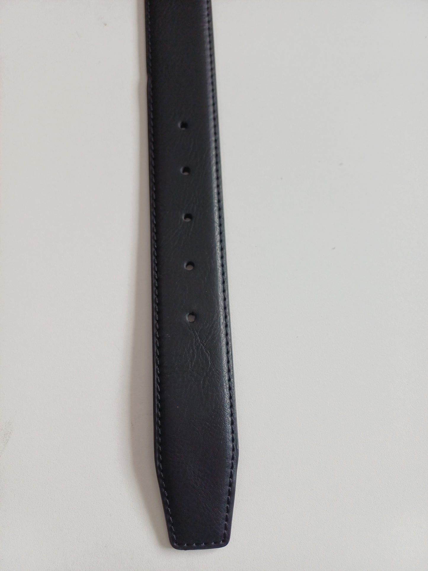 Peter Werth Coated Bonded Leather Black Belt