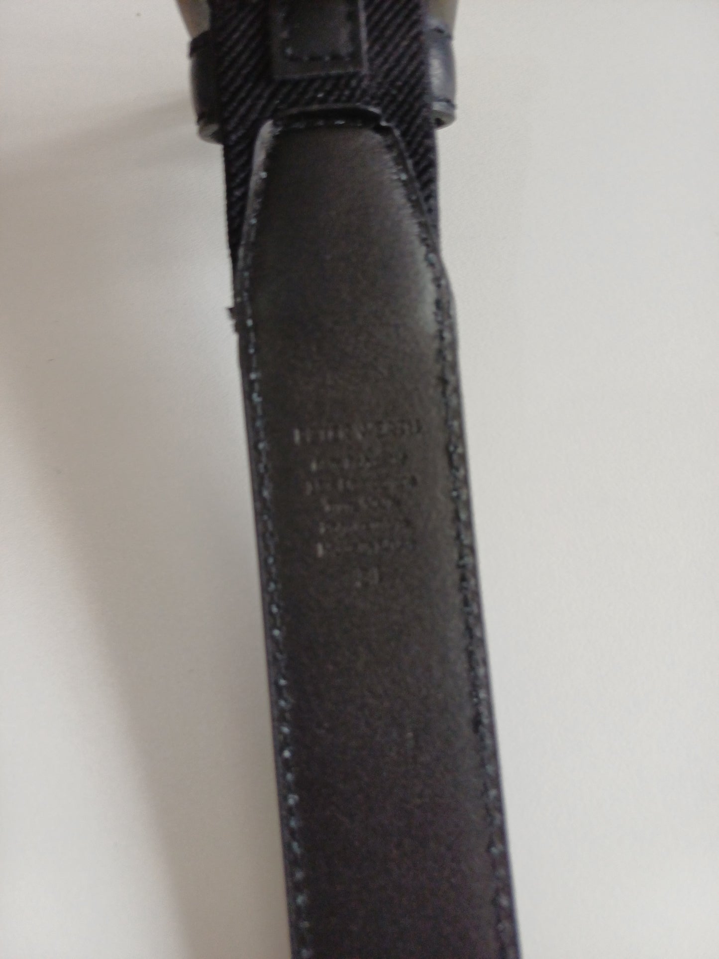 Peter Werth Coated Bonded Leather Black Belt