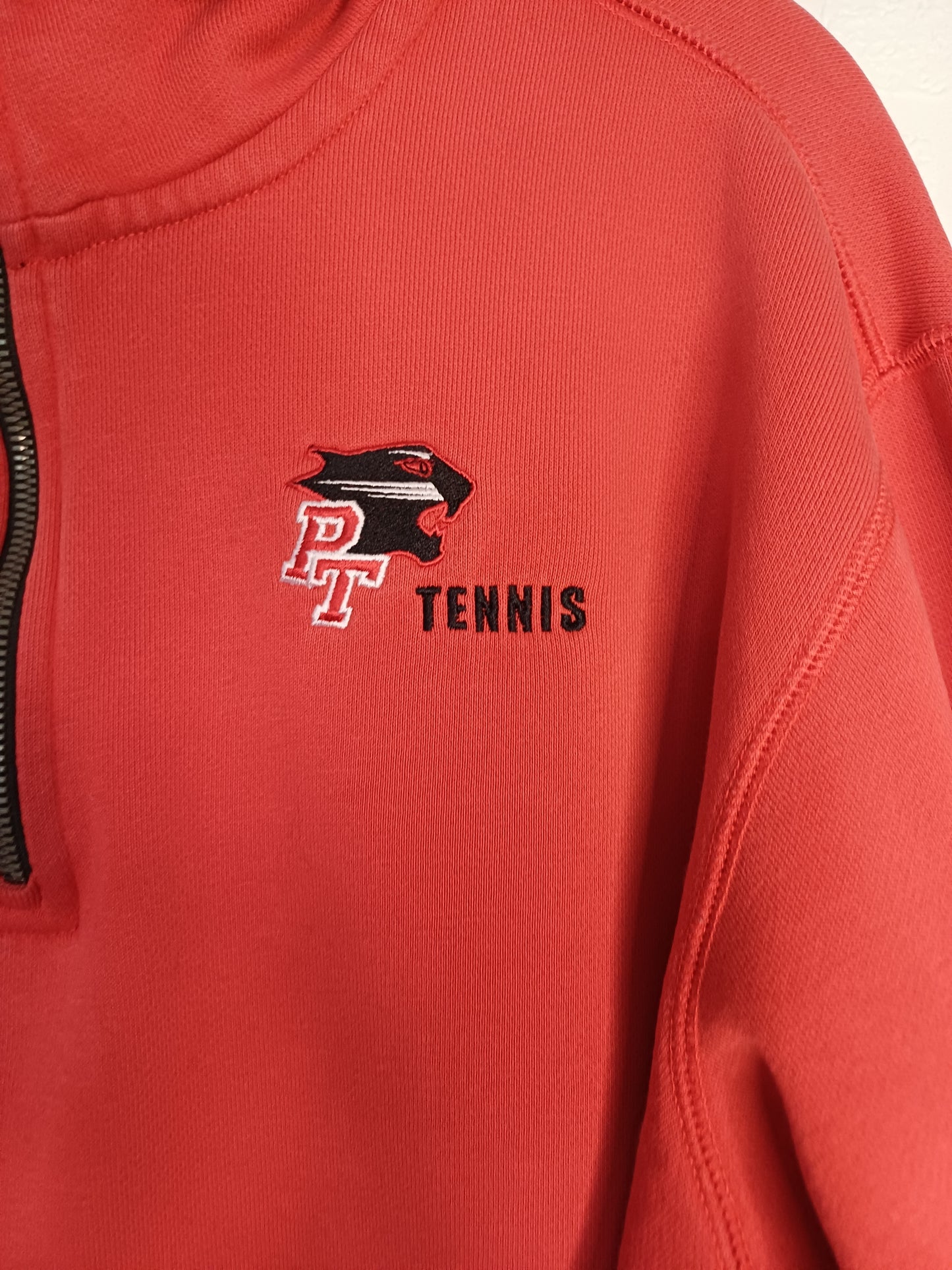 Nike Red 1/4 Zip Sweatshirt Large 24" PTP - Good Condition