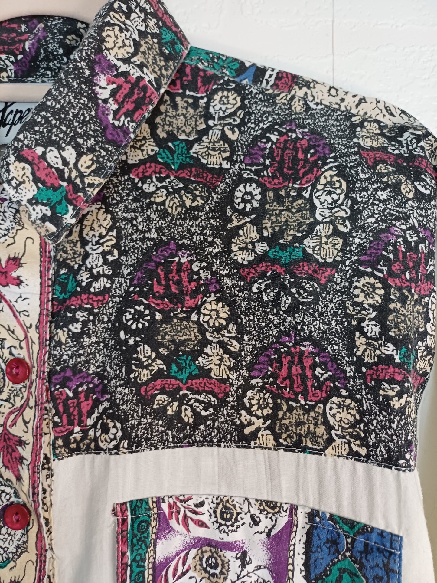 Tapestry Vintage White Patterned Blouse/Shirt – Approx UK 12-14 (21" PTP)