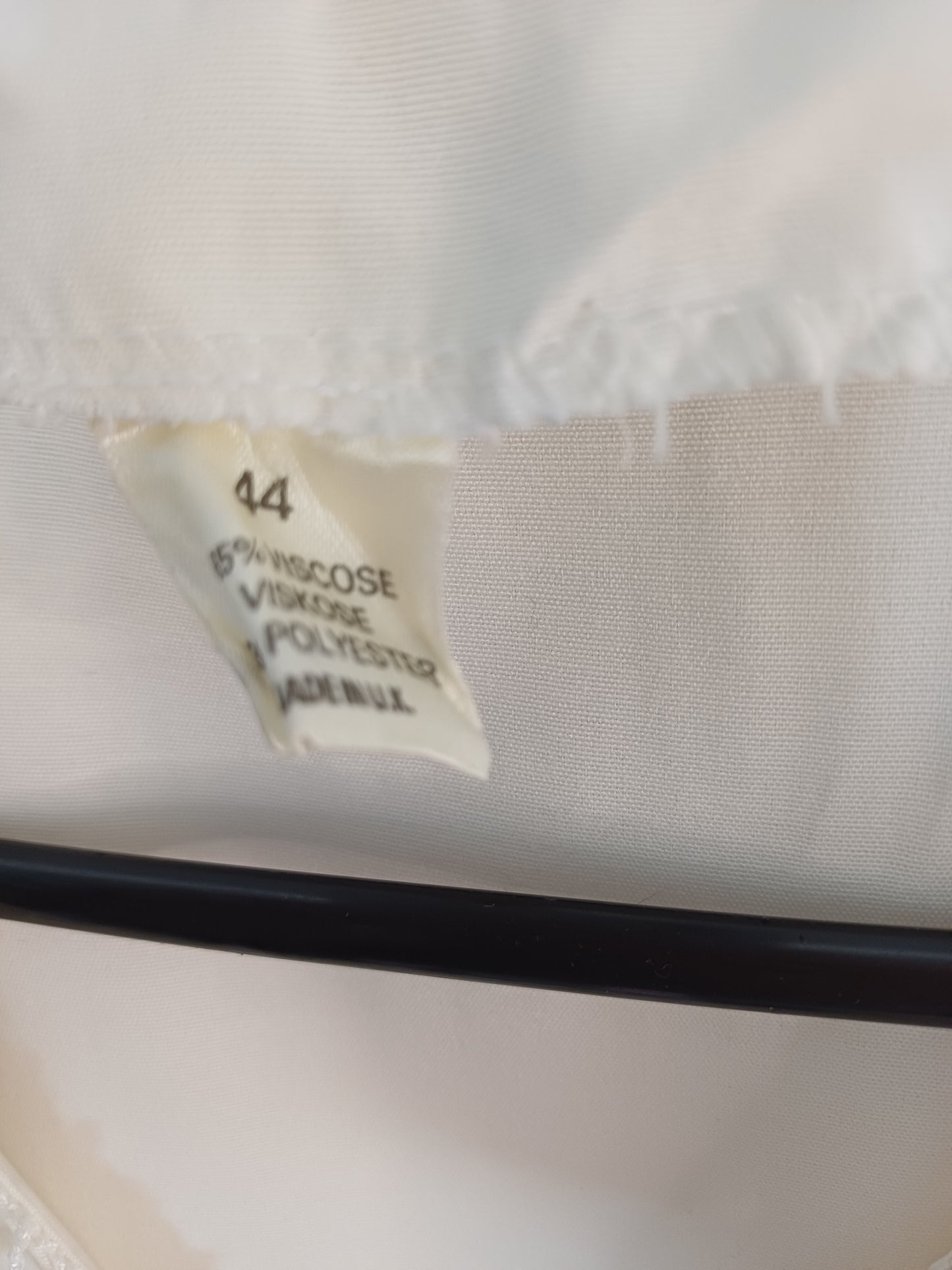 Unbranded White Vintage Blouse with Netting Collar – EU 44 / UK 16