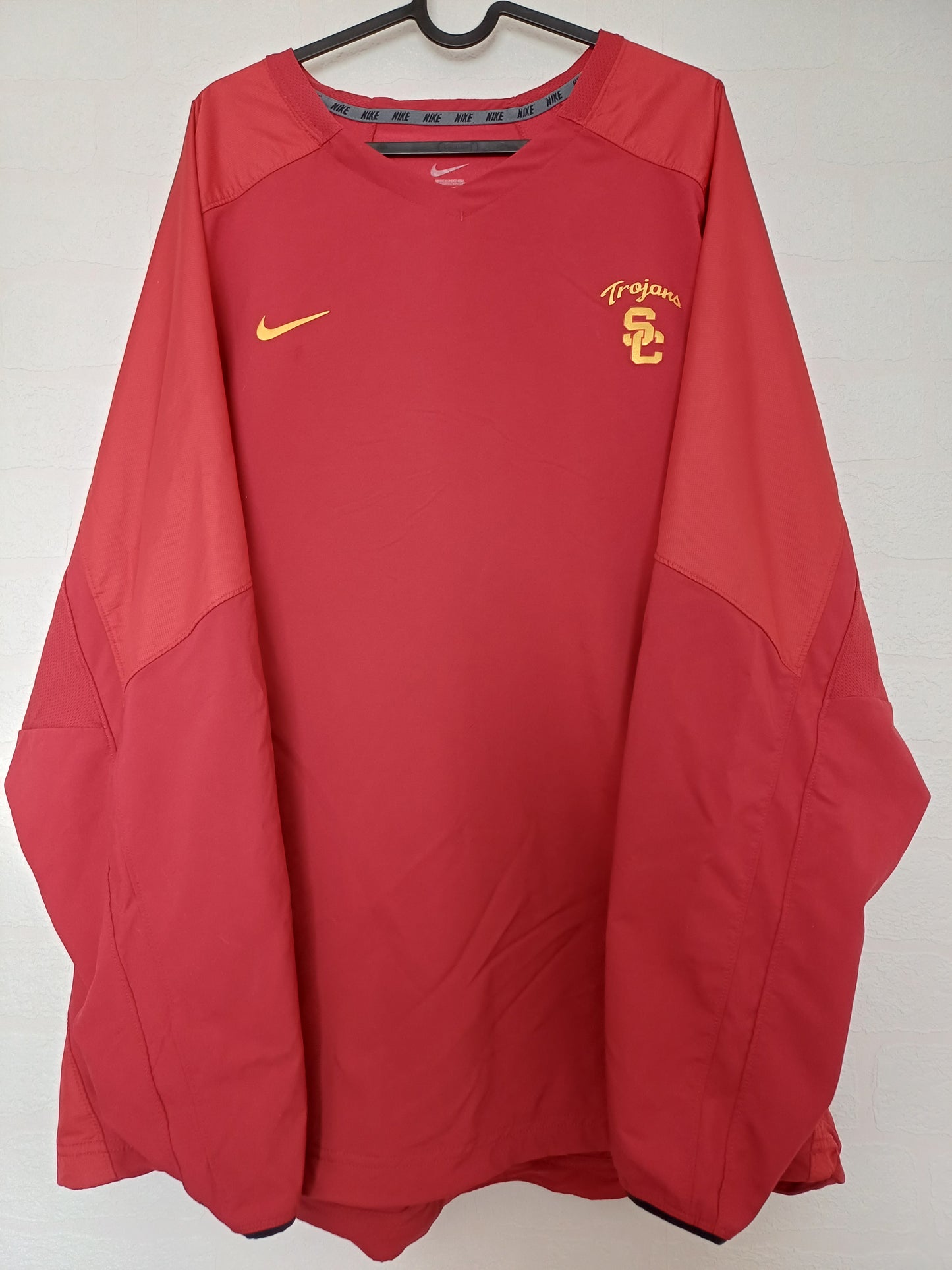 Nike USC Trojans Red Windbreaker Pullover XXL 27" PTP - Good Condition