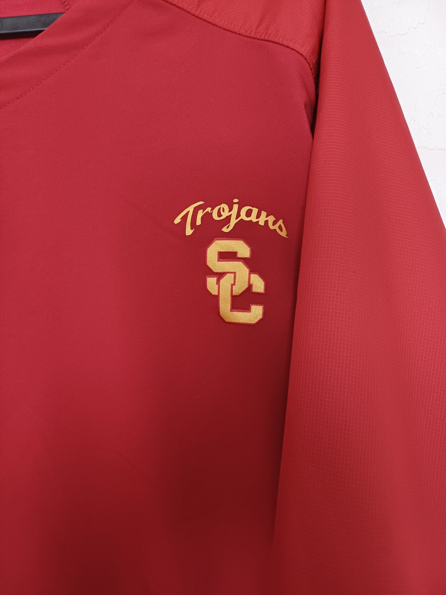 Nike USC Trojans Red Windbreaker Pullover XXL 27" PTP - Good Condition