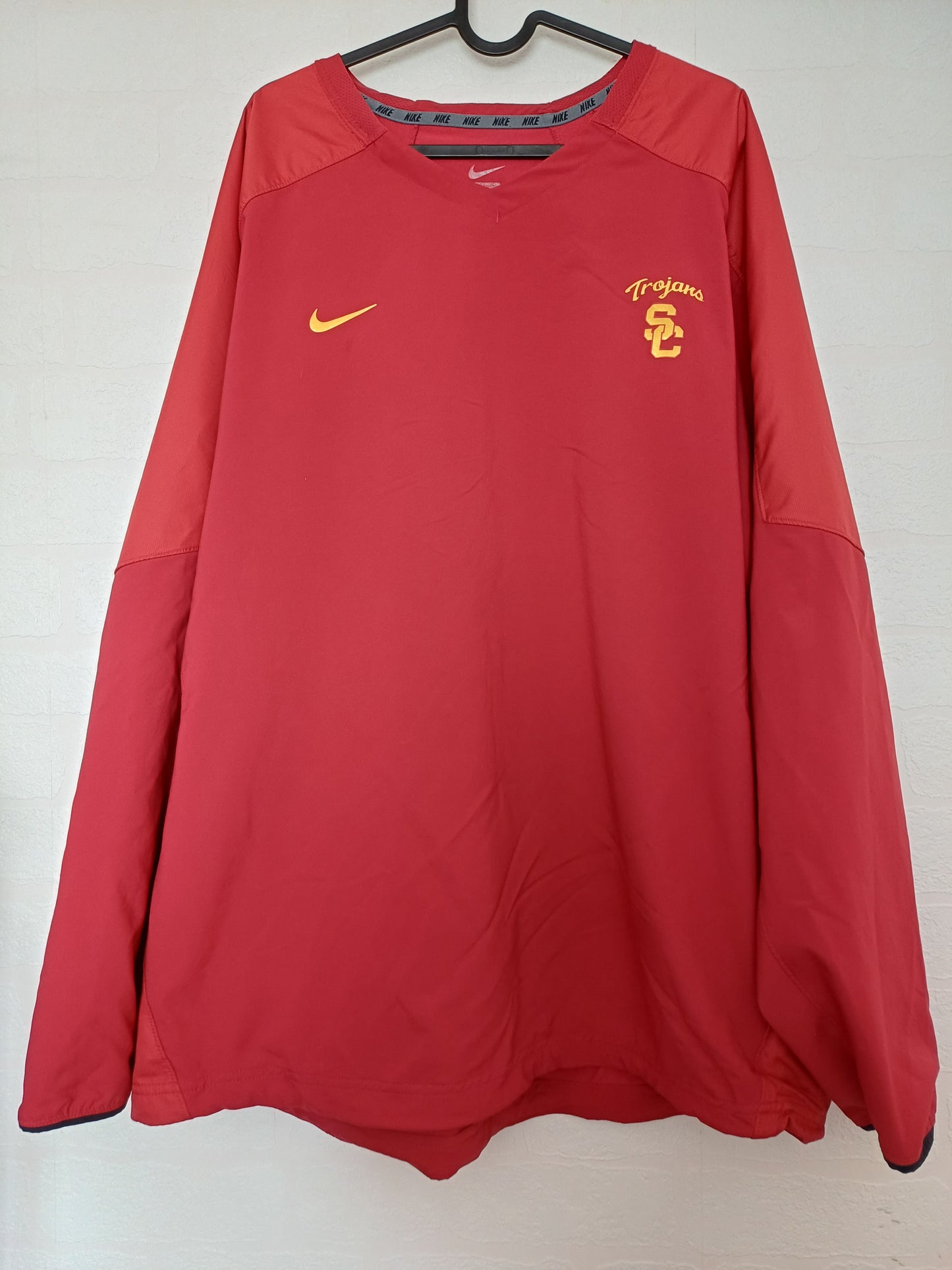 Nike USC Trojans Red Windbreaker Pullover XXL 27" PTP - Good Condition