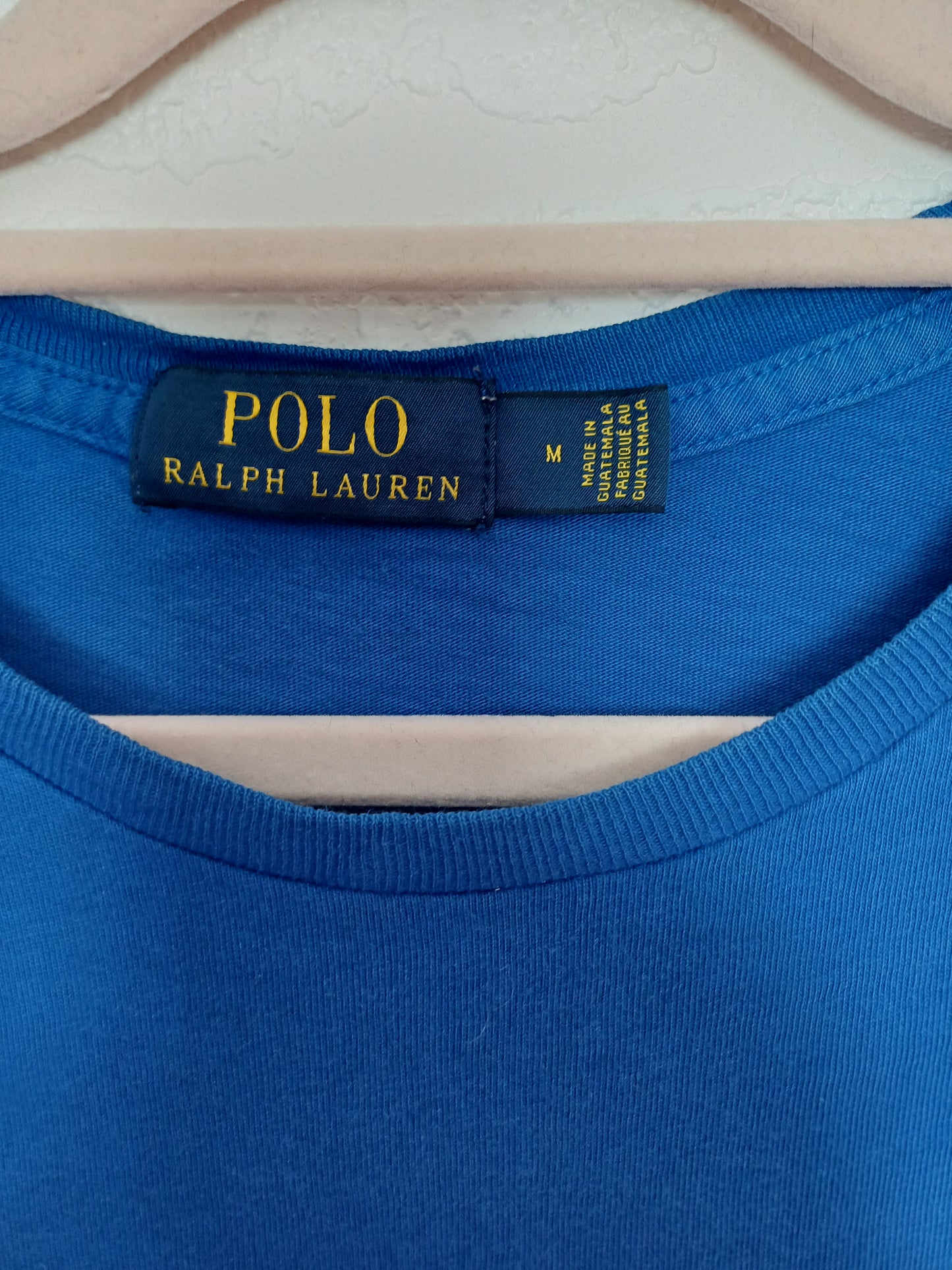 Polo Ralph Lauren Blue Polo Bear Graphic T-Shirt Medium 20" PTP - Good Condition