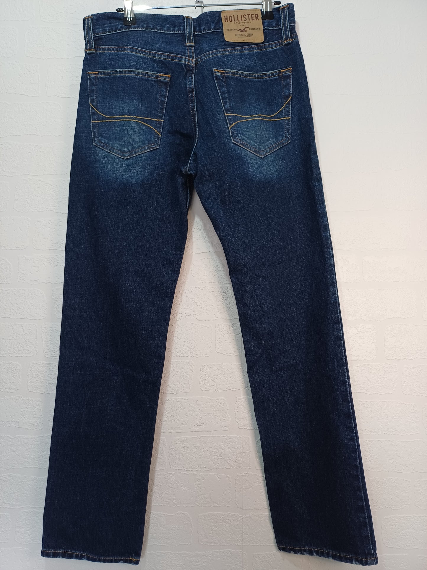 Hollister Blue Straight Fit Jeans 30W 30L - Very Good Condition