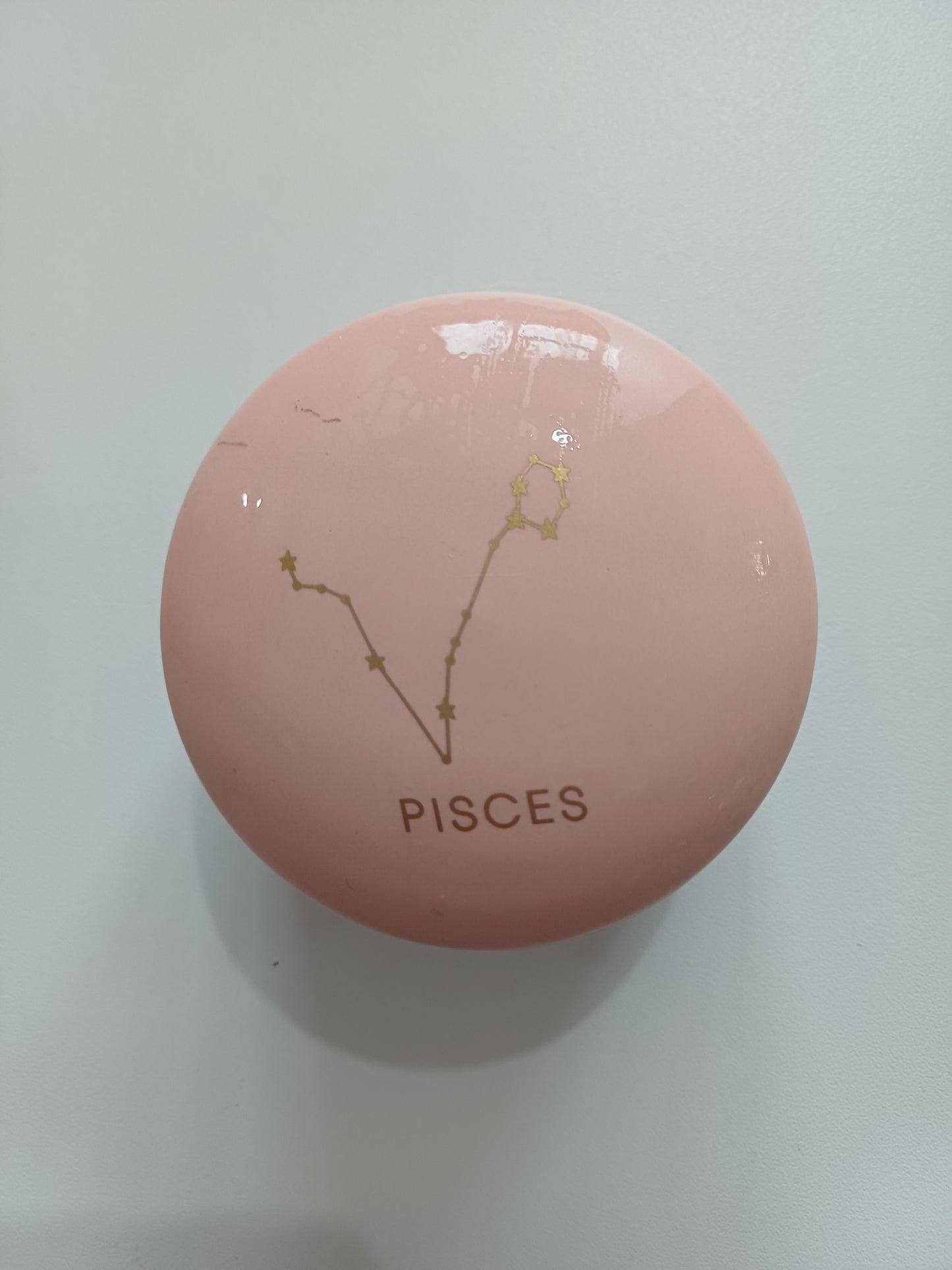 Pisces Pink Trinket Box - Good Condition